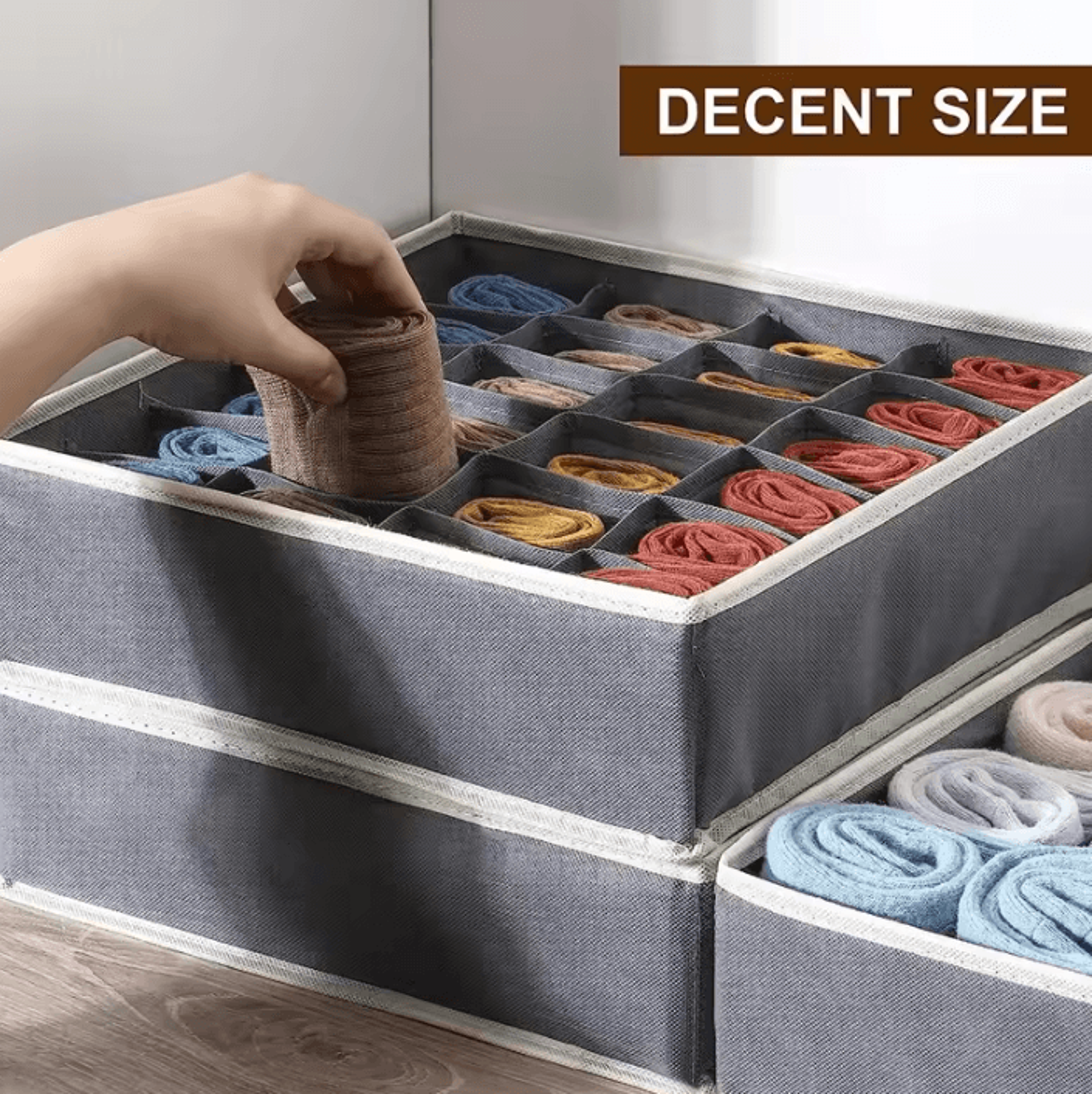 TidyNest Foldable Sock And Underwear Drawer Organizer For SpaceSaving Closet Storage 1