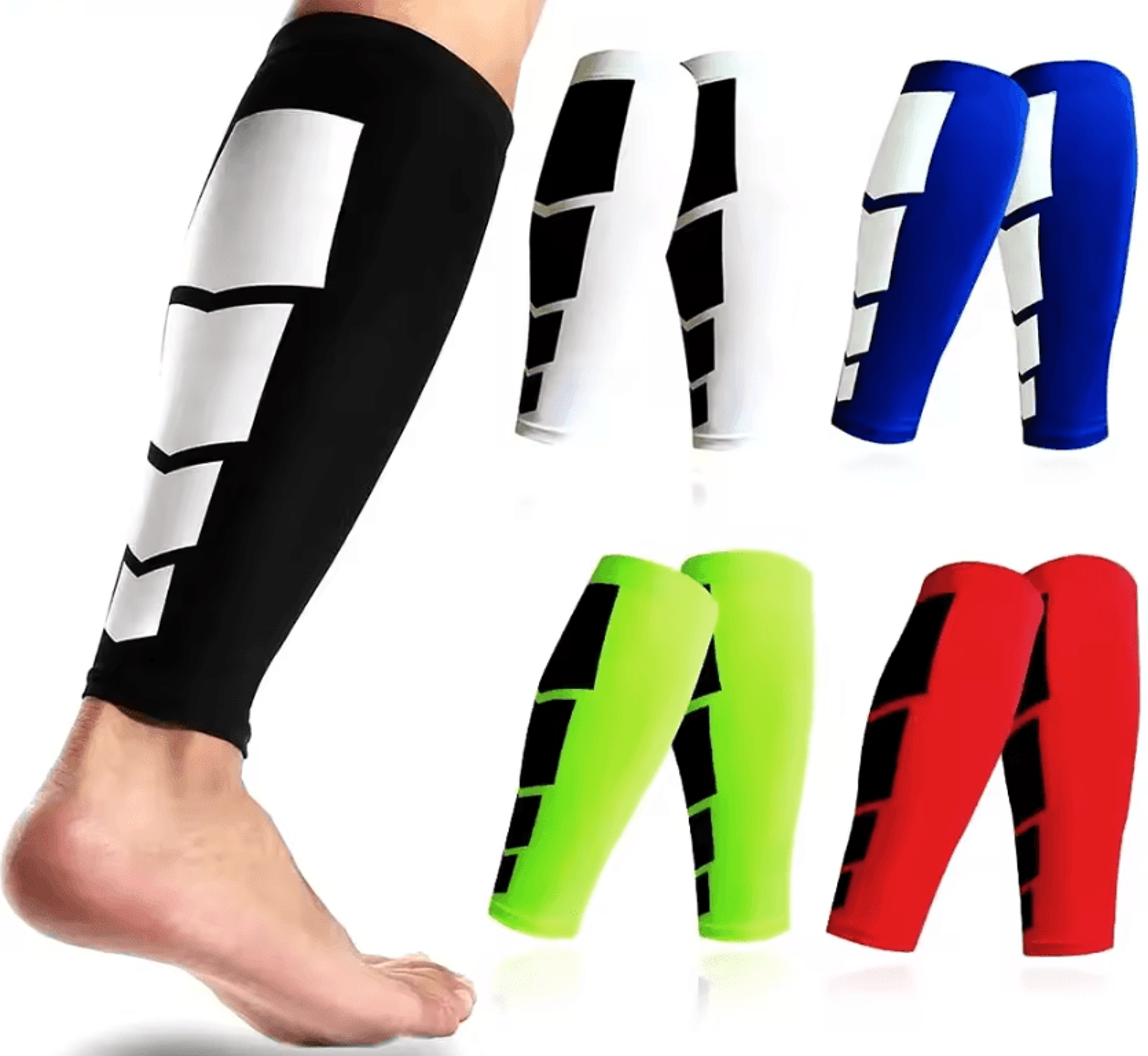 strideflex sports compression calf sleeve for running, fitness and leg support