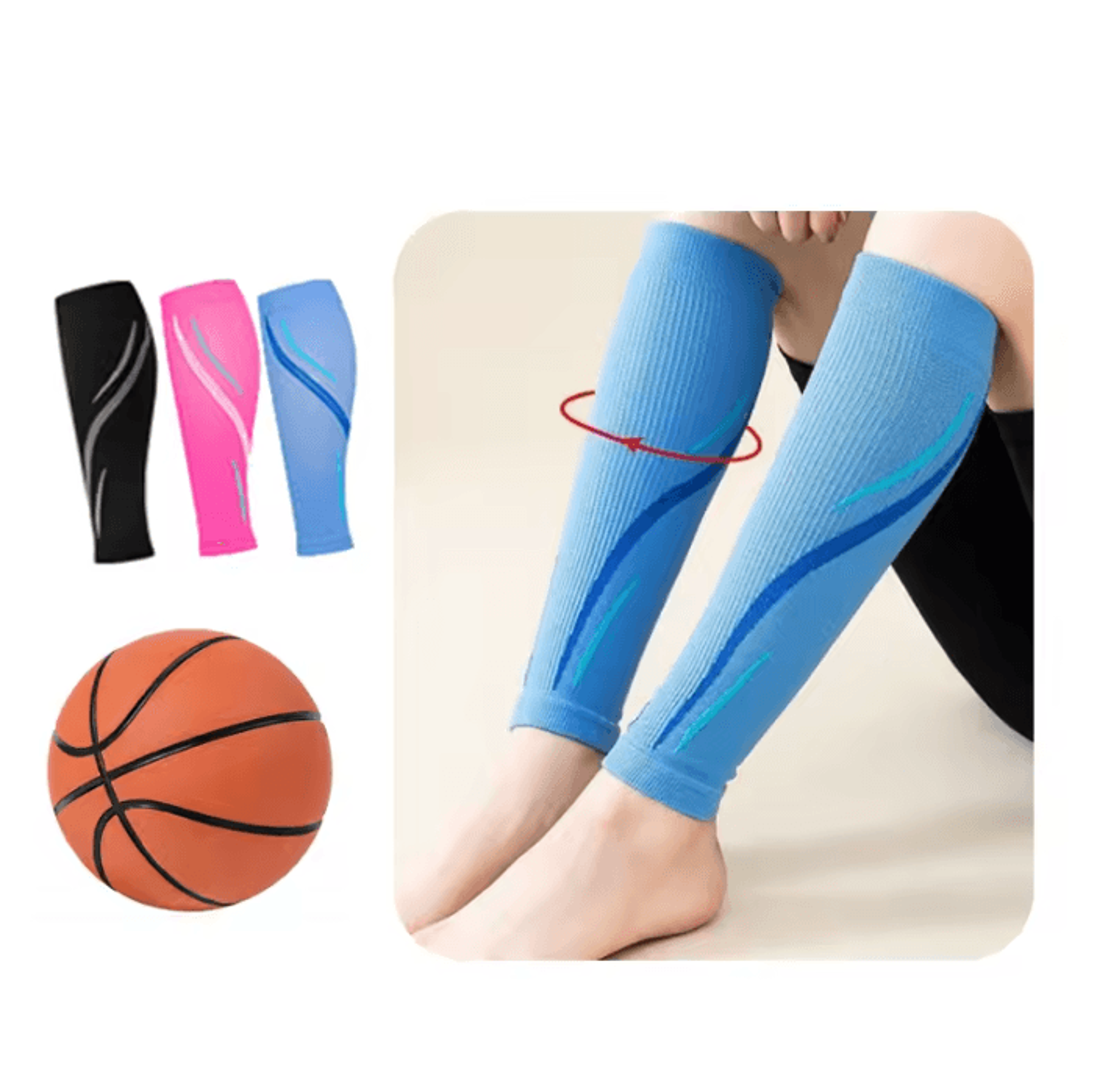 strideguard 20-30 mmhg calf compression sleeves for running, cycling and leg support