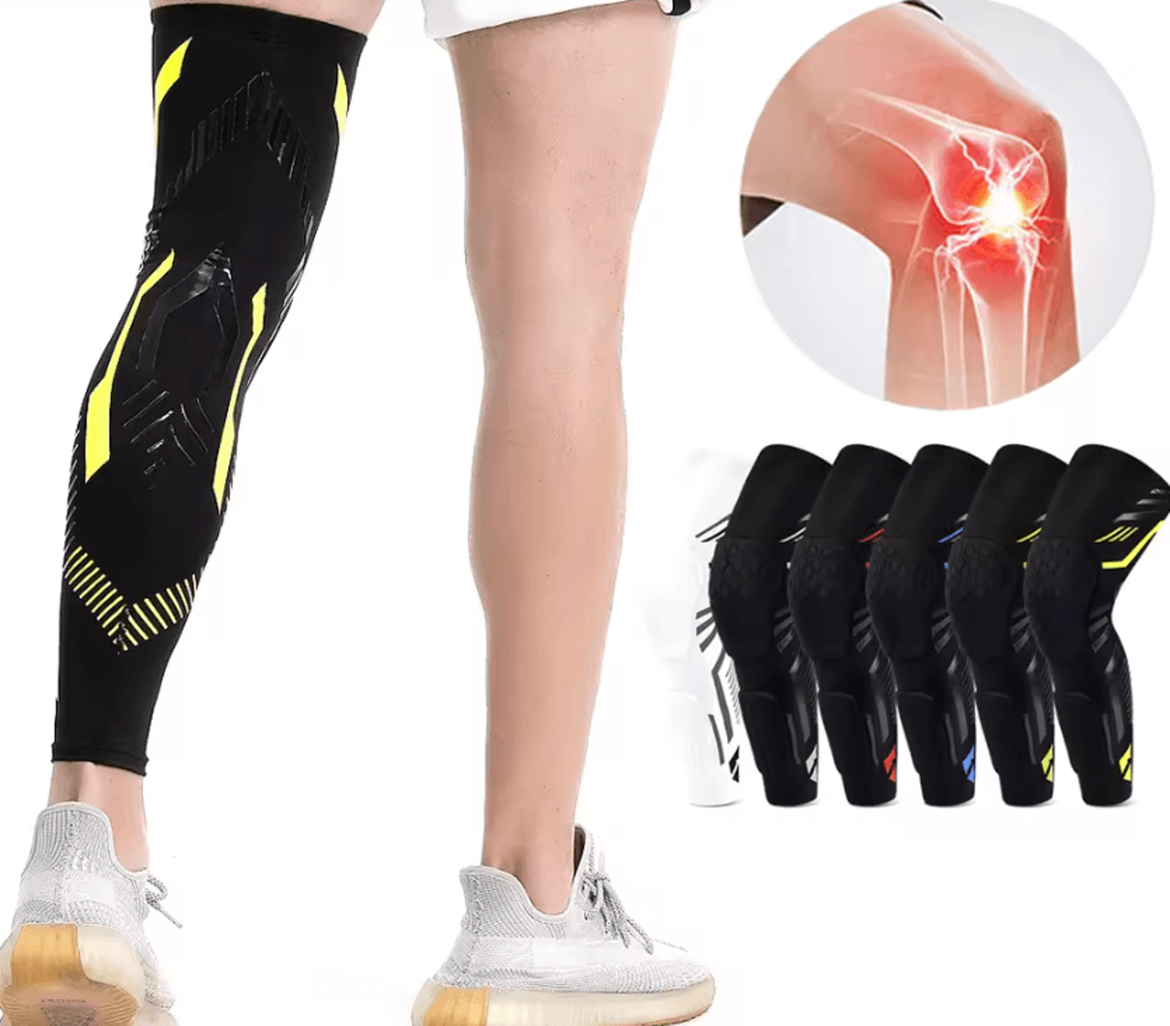 aeroflex breathable knee compression sleeve for basketball and sports support