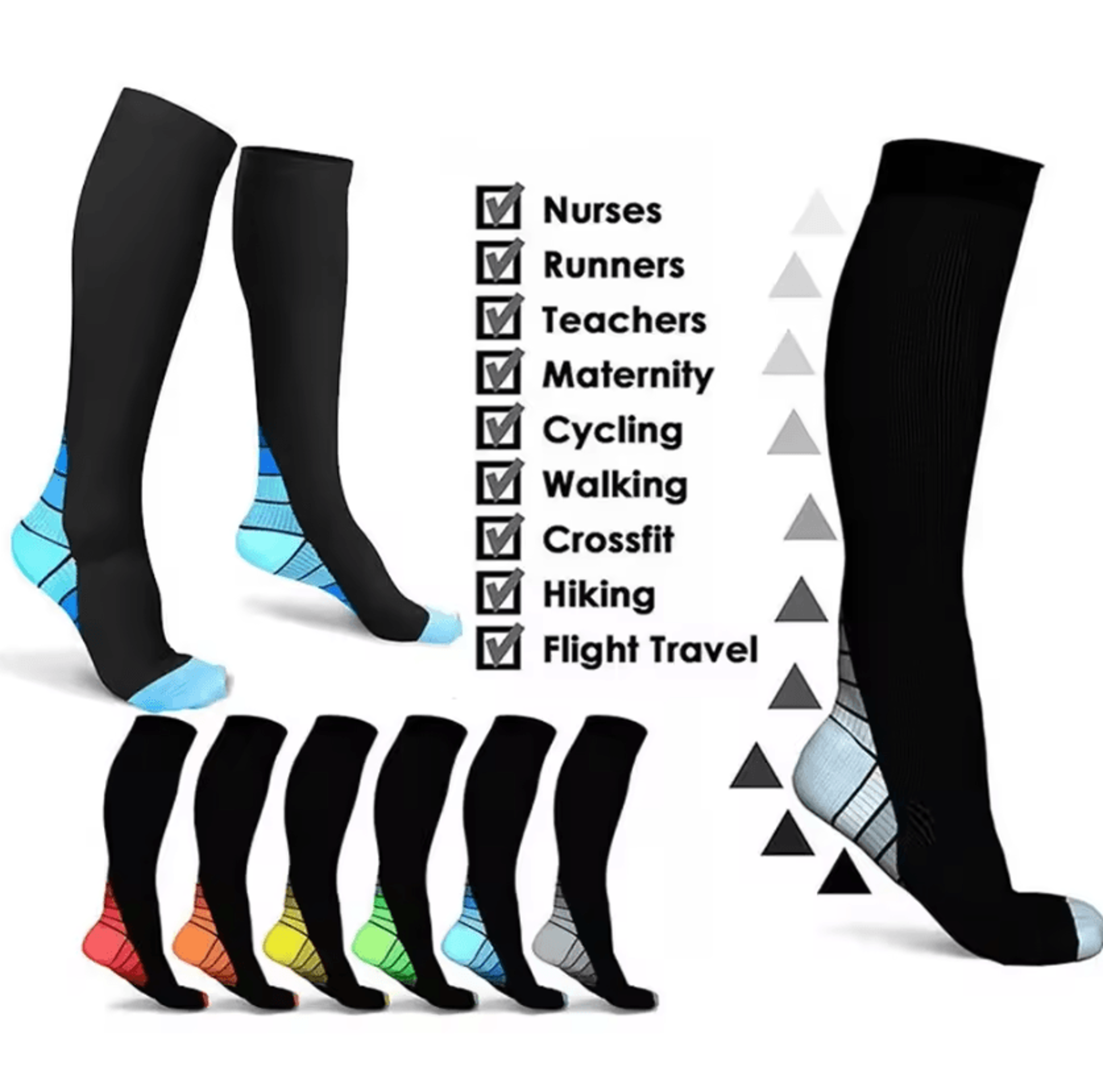 ComfortEase 2030 MmHg Knee High Compression Socks For Men And Women 1