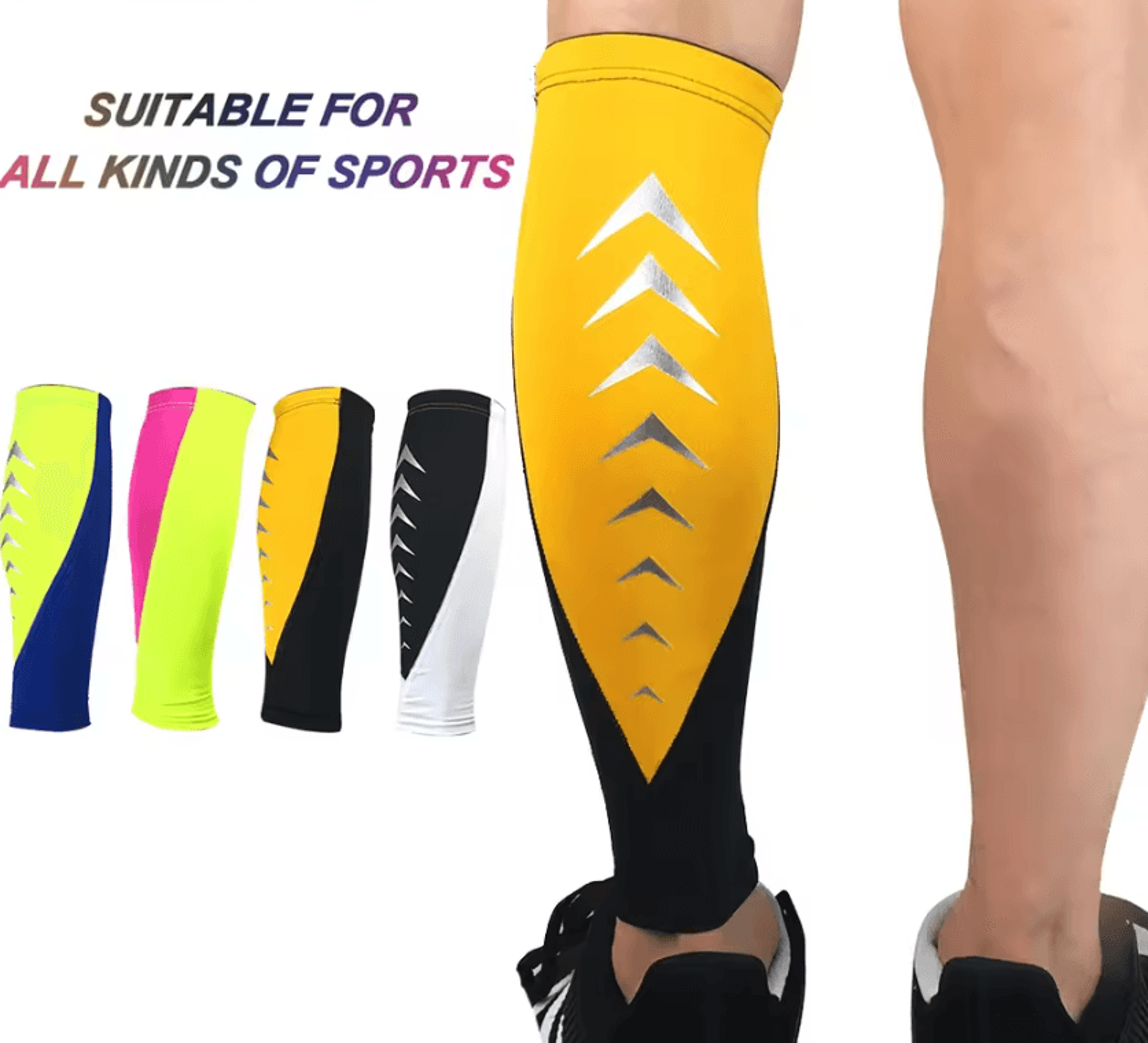 strideguard sports calf compression sleeve for running and leg support