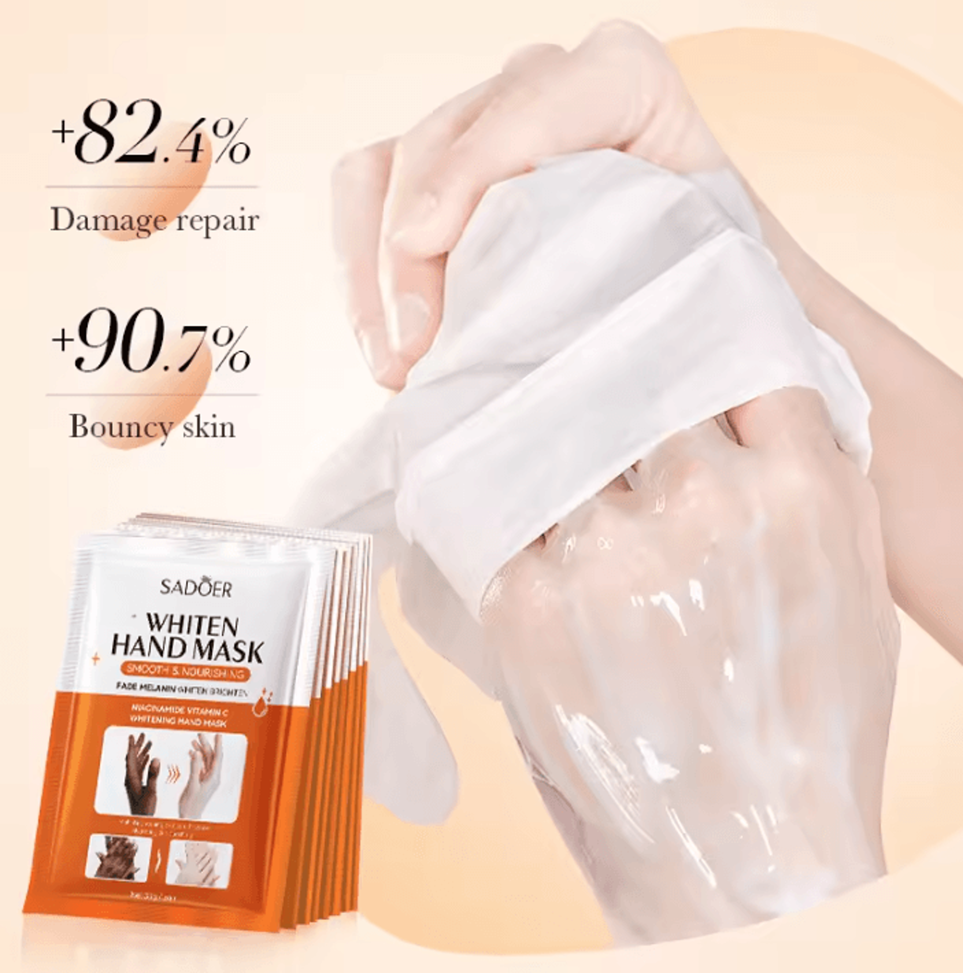 SADOER Niacinamide Moisturizing Hand Mask Gloves For Soft And Radiant Skin 4