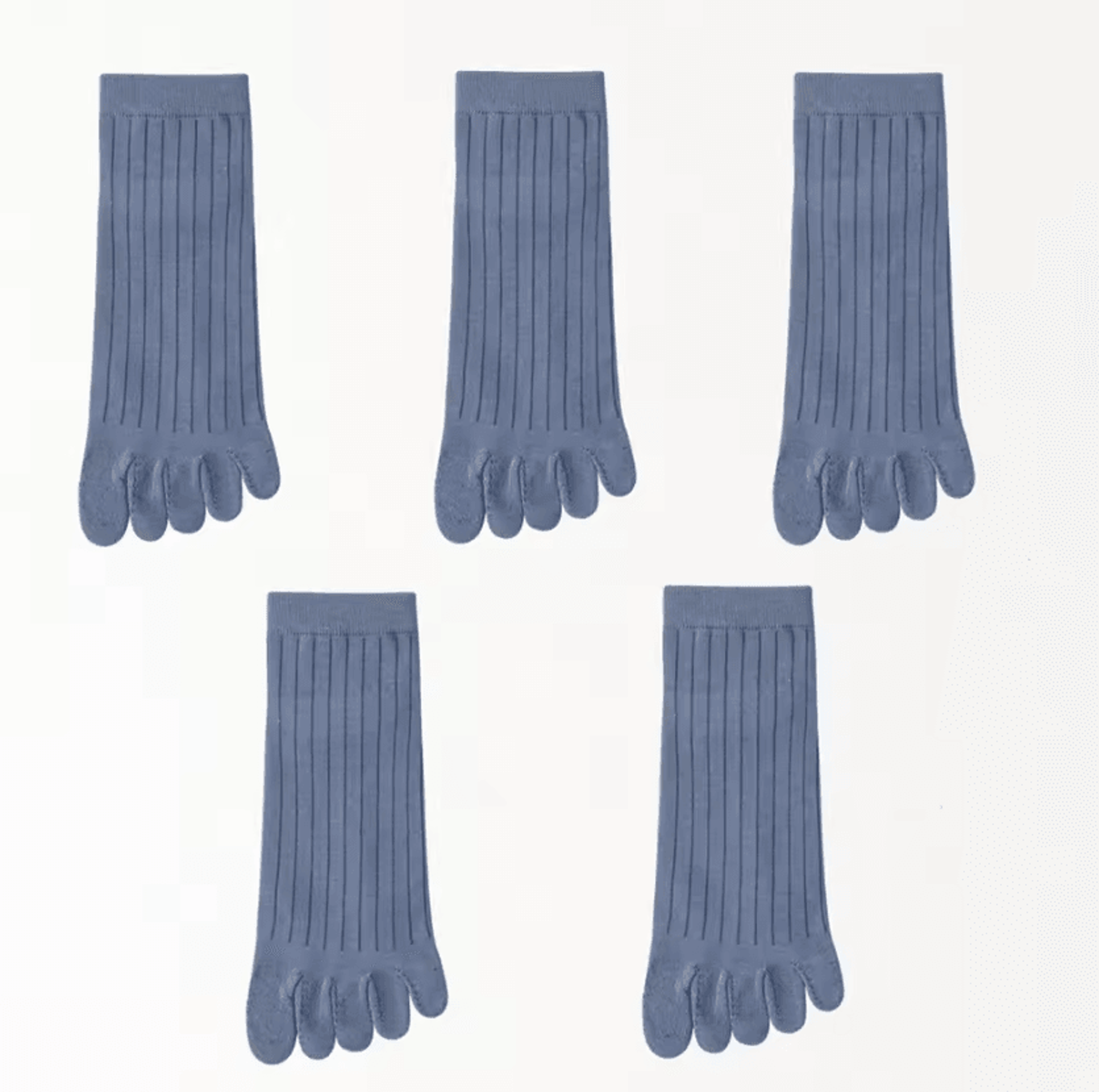 ToeFlex 5Pair Mens Cotton Five Finger Ankle Socks For Breathable Summer Comfort 7