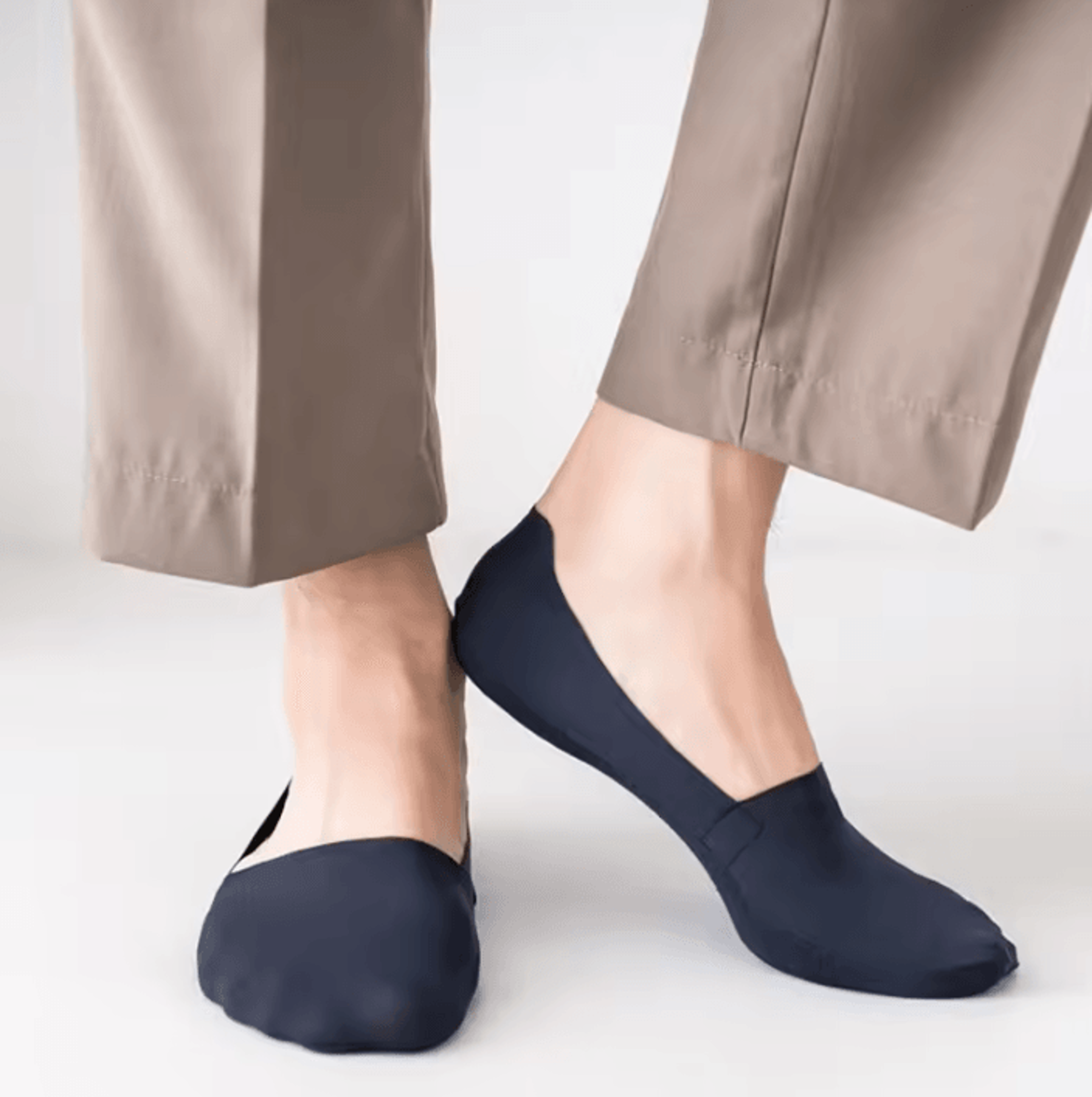 icestep 5-pair unisex ice silk invisible socks with non-slip silicone grip