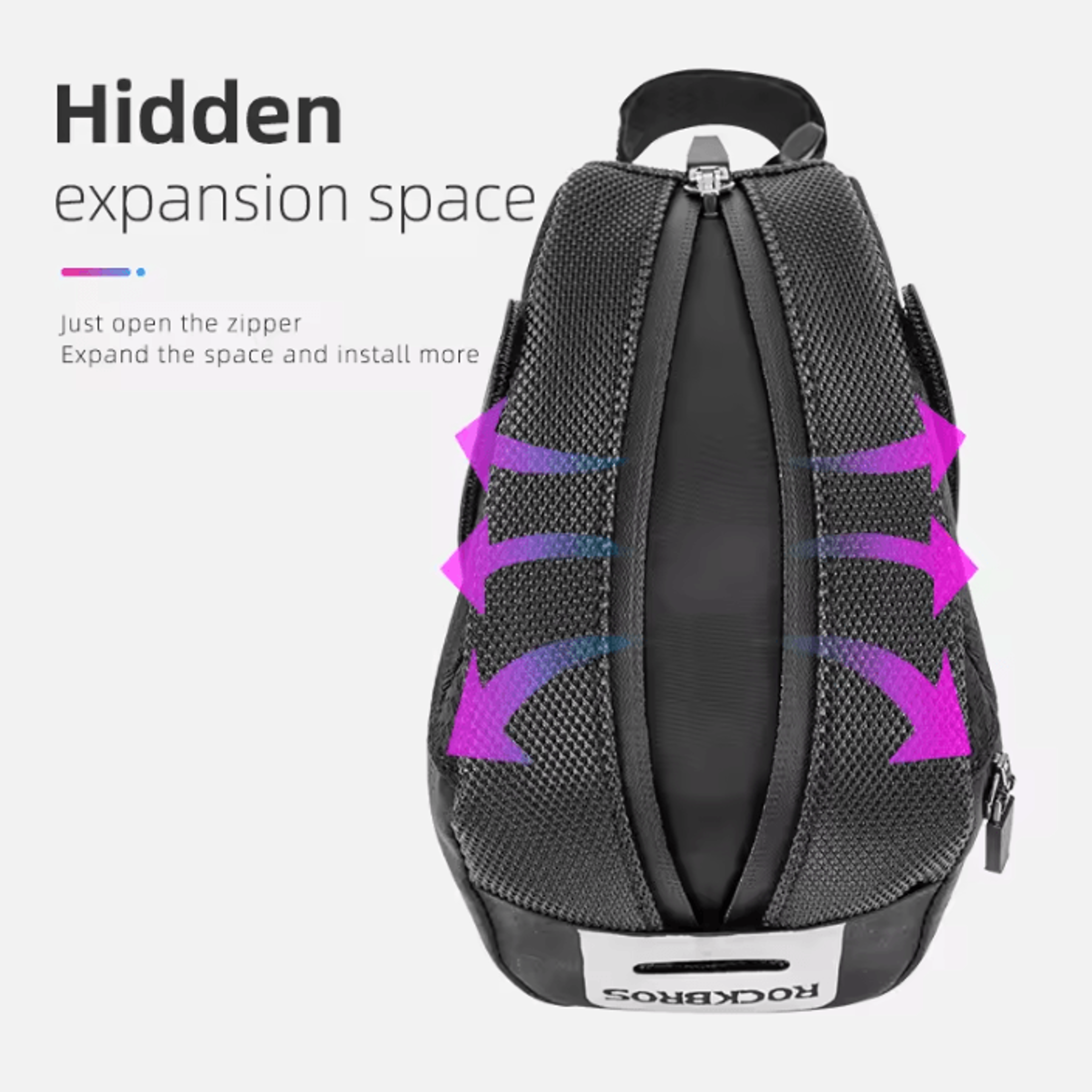 ROCKBROS 3D Shell Bicycle Saddle Bag With Rainproof Reflective Design 2