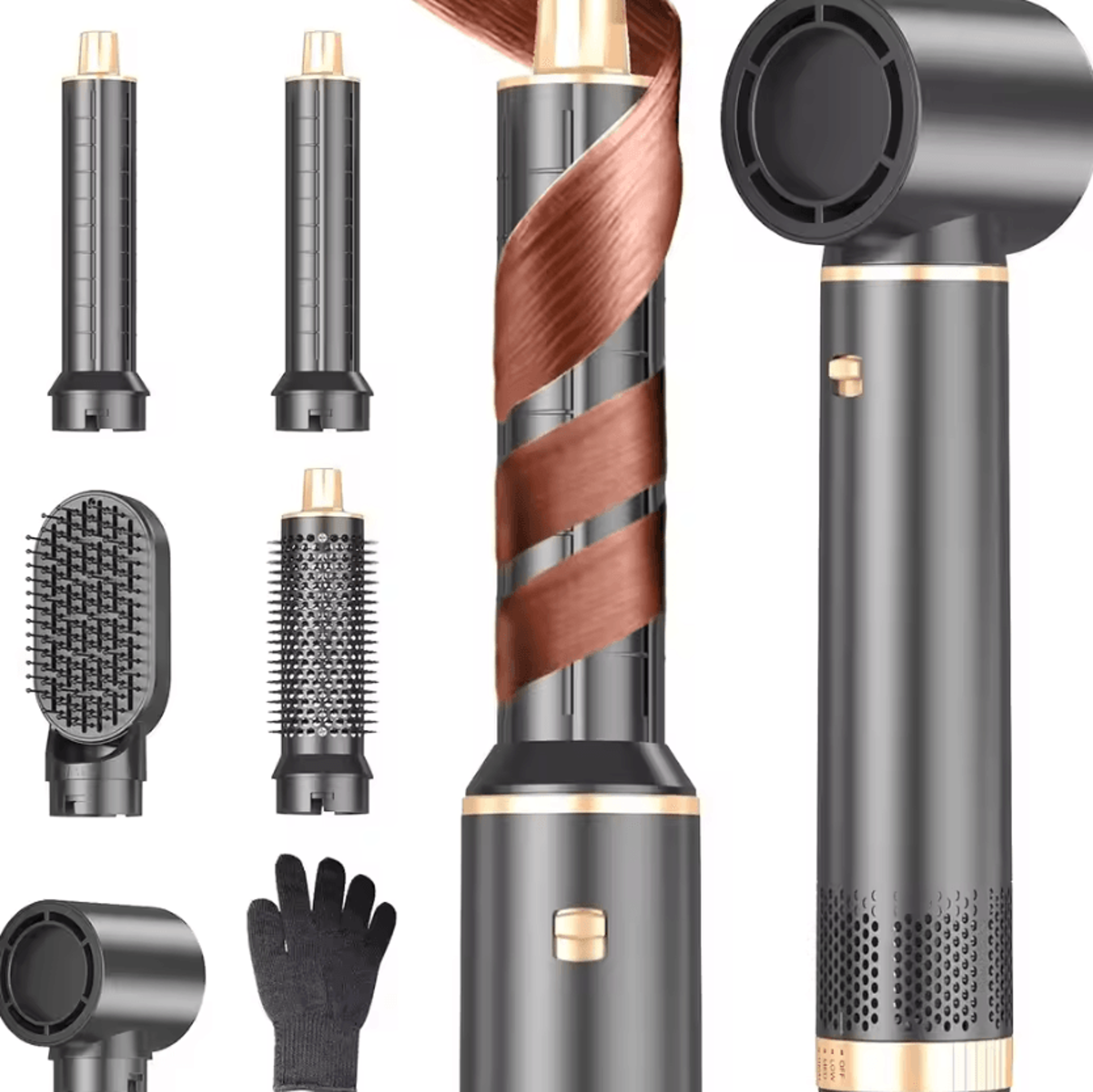 AirGlam 5in1 Hot Air Hair Dryer Brush With Negative Ion Styling Technology 6