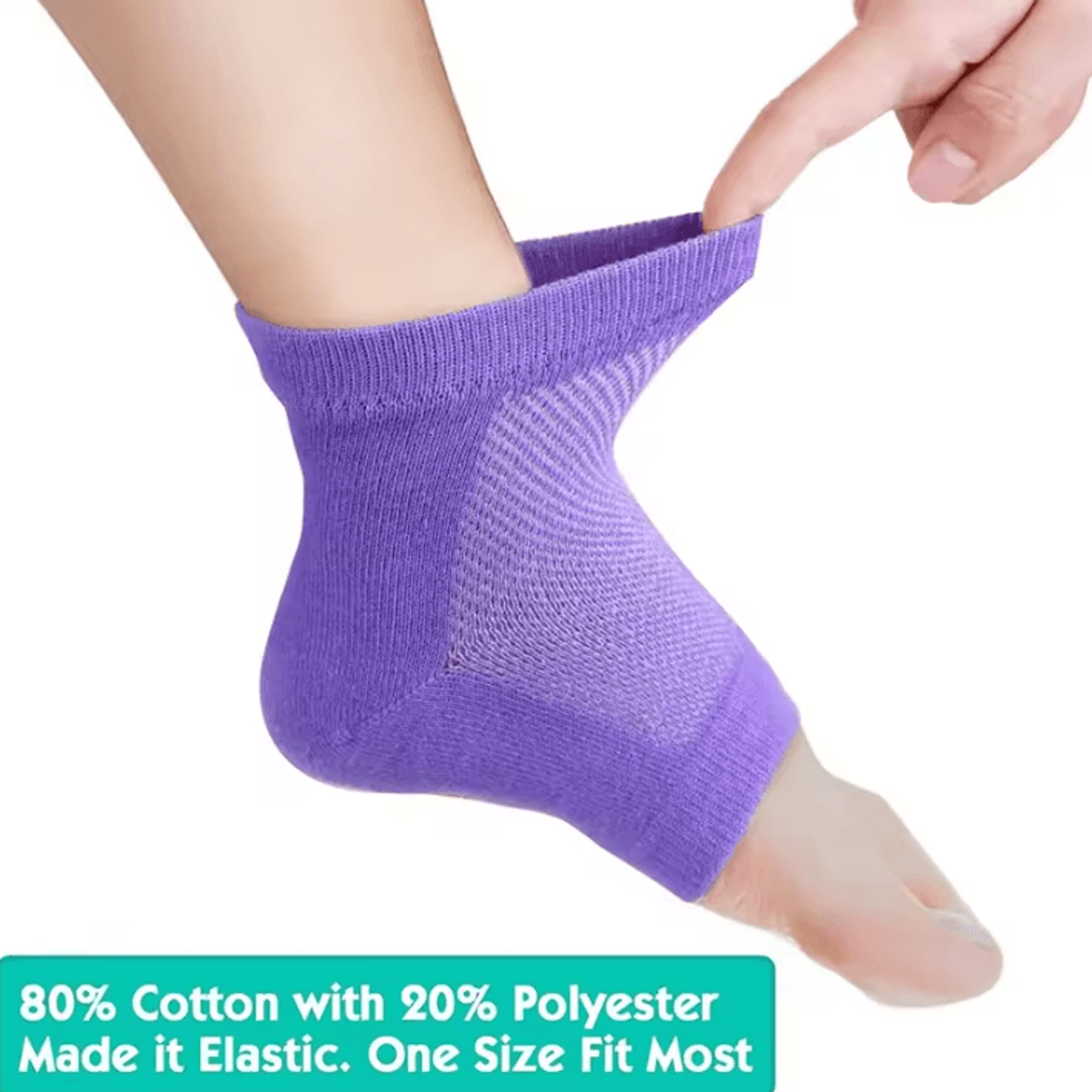 SoftStep Silicone Gel Heel Socks For Dry Cracked Heel Care And Cushioning 3