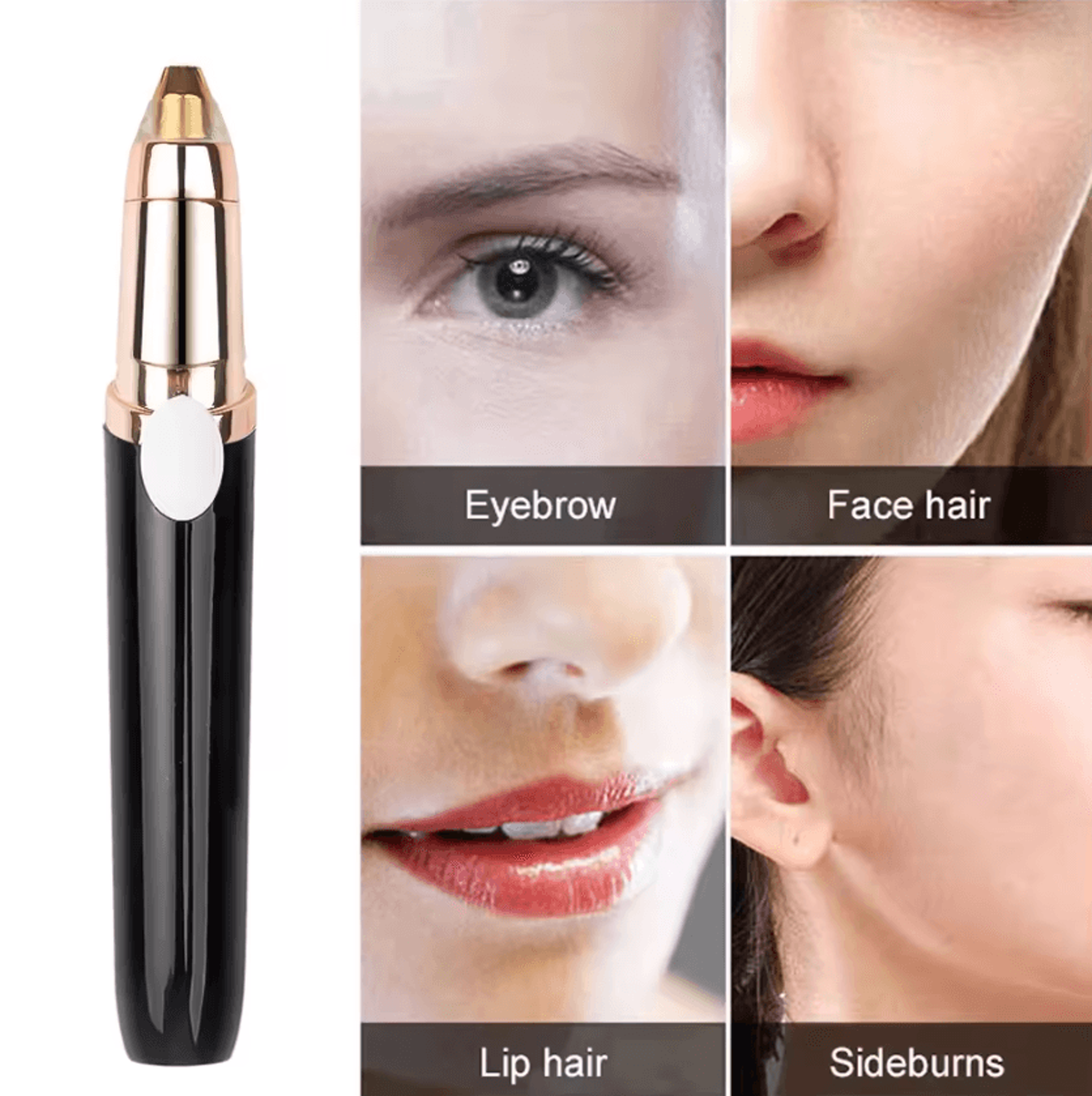 BrowLuxe Mini Lipstick Electric Eyebrow Trimmer With USB Rechargeable Design 3