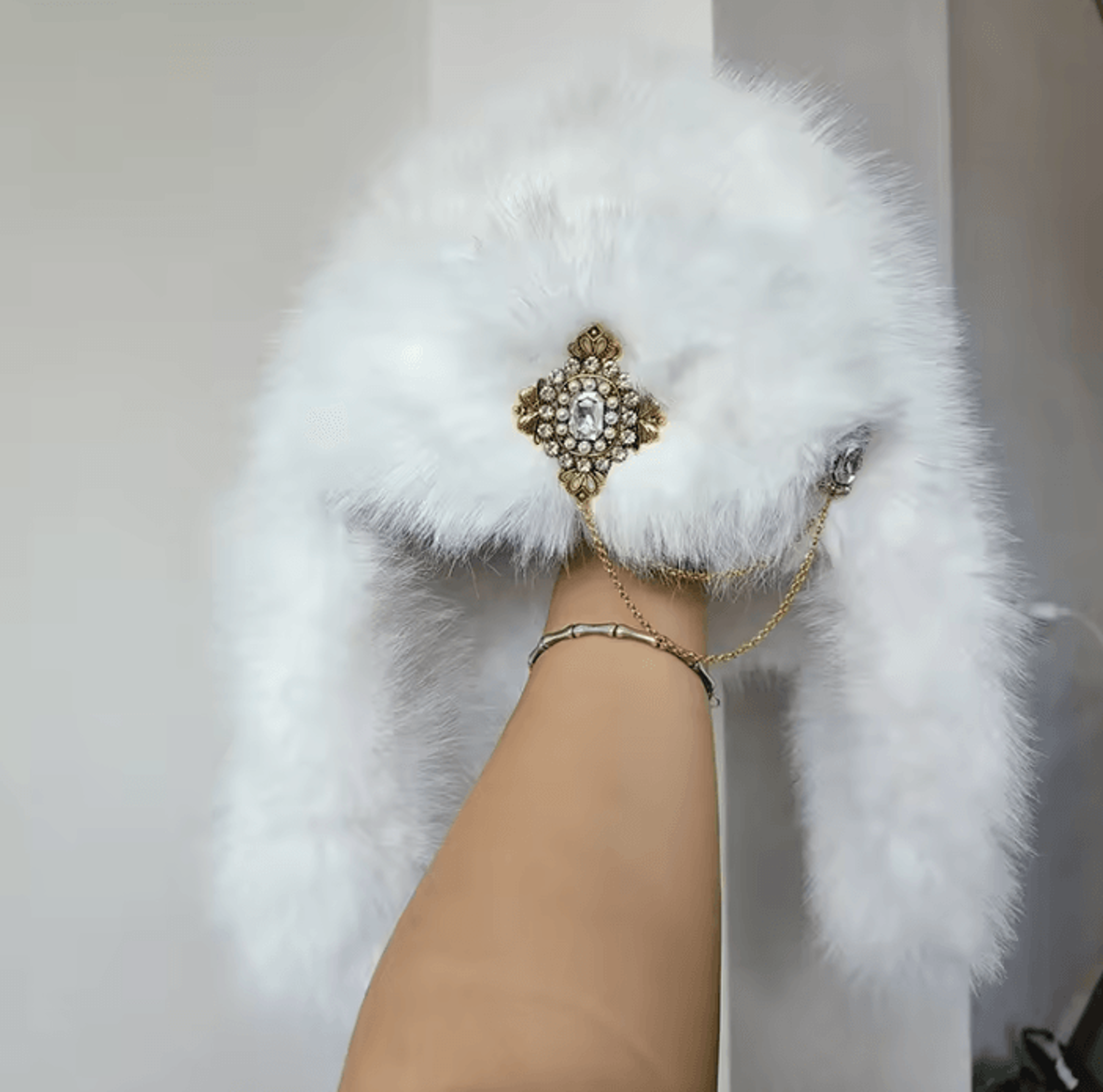 LuxeFrost Womens Diamond Quilted Faux Fur Bomber Hat For Winter Warmth 4