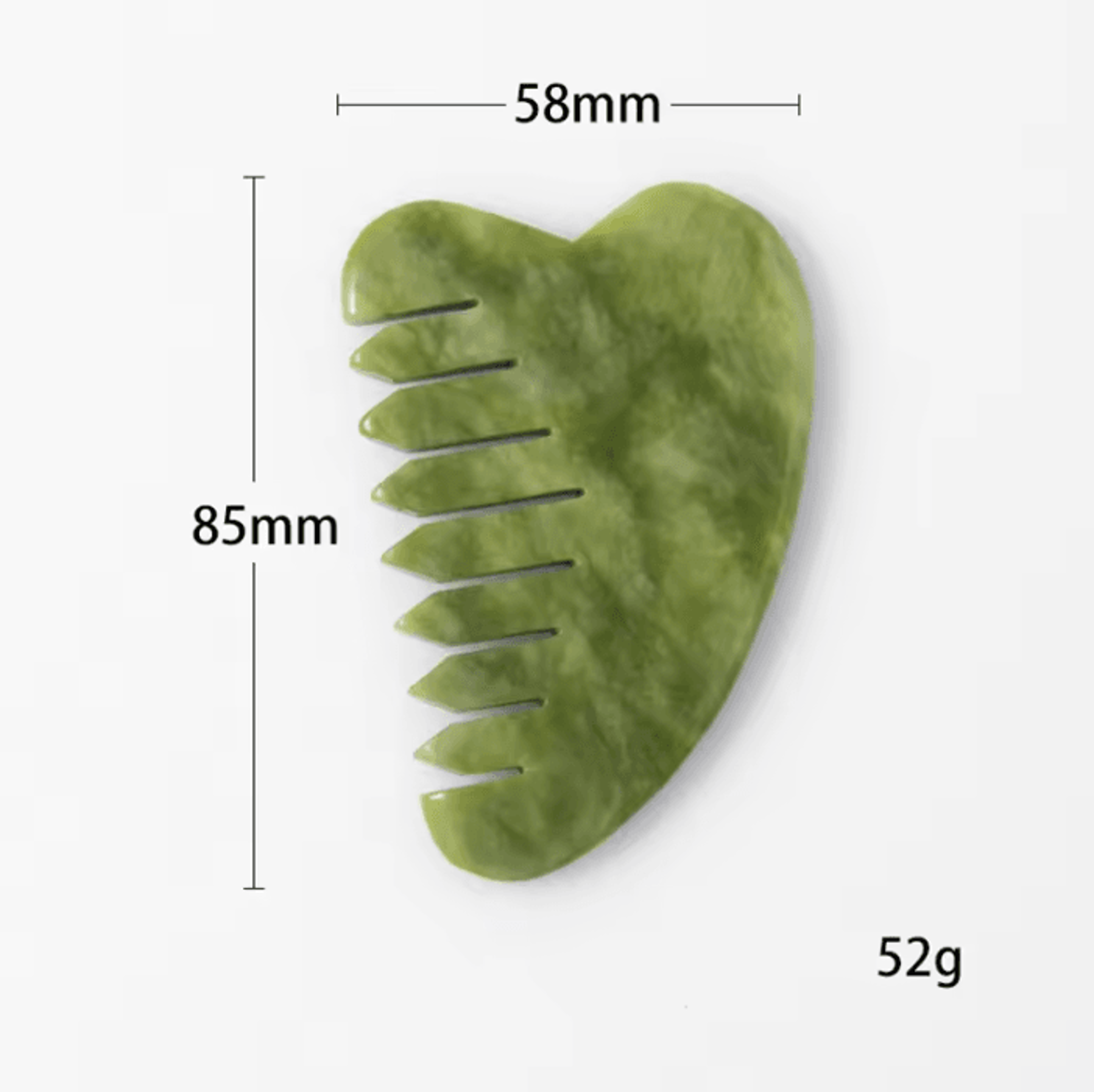 JadeHarmony Natural Jade Comb Gua Sha Massage Tool For Face And Body 6