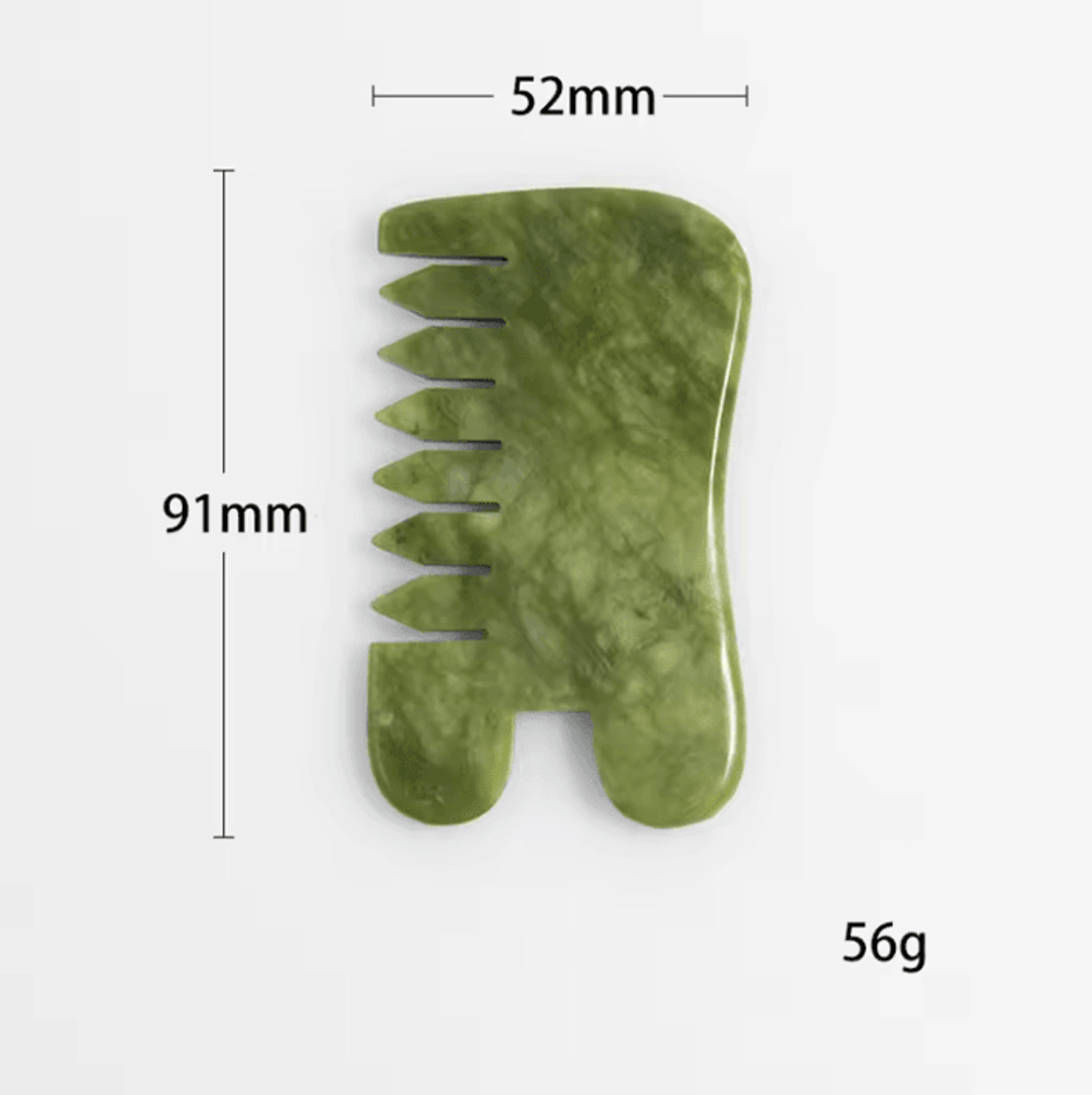 JadeHarmony Natural Jade Comb Gua Sha Massage Tool For Face And Body 7