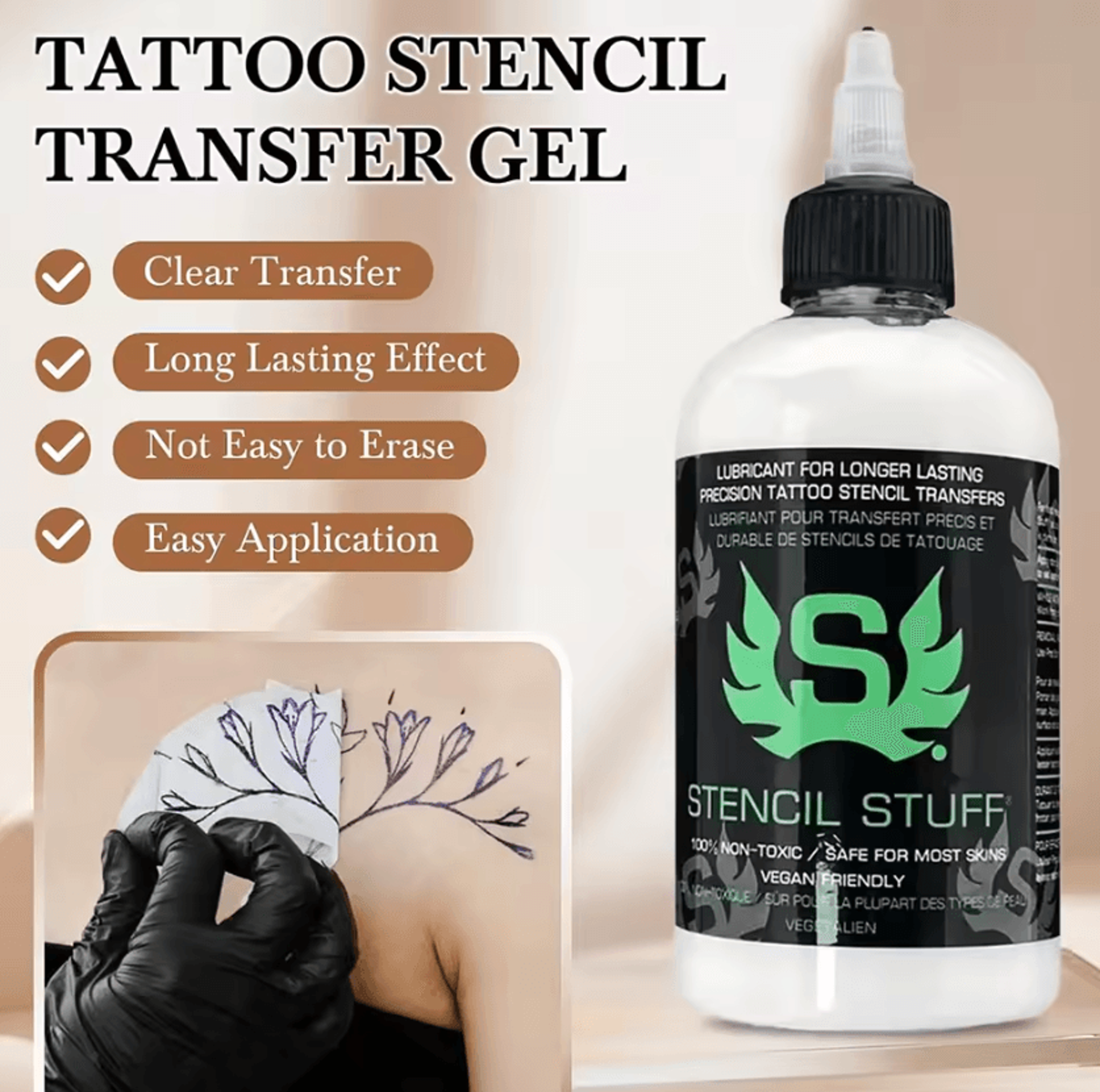 InkFlow Tattoo Stencil Transfer Gel For Clear And Precise Design Application 1