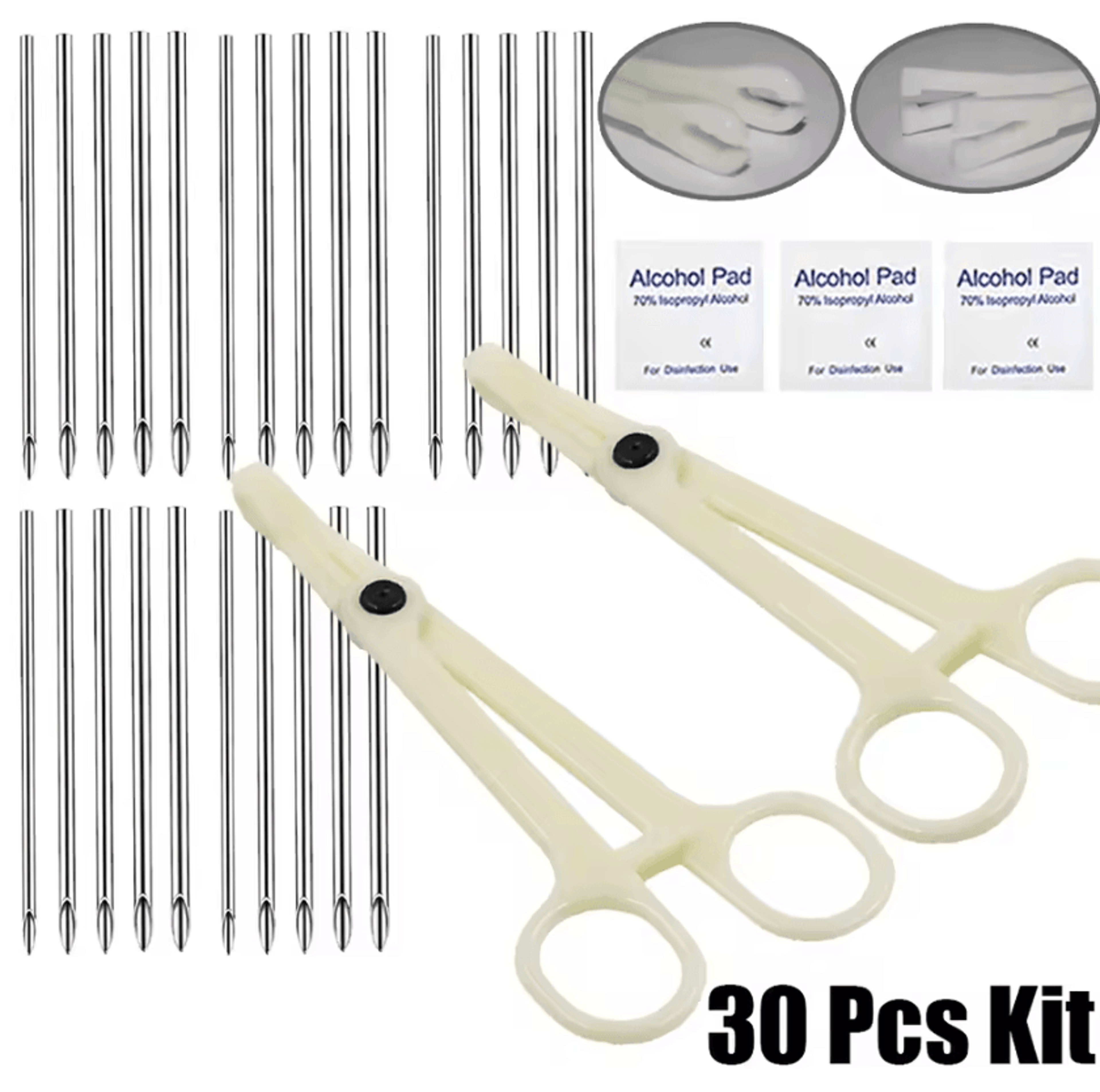 PierceReady Professional Disposable Body Piercing Kit With Needles And Clamps 4