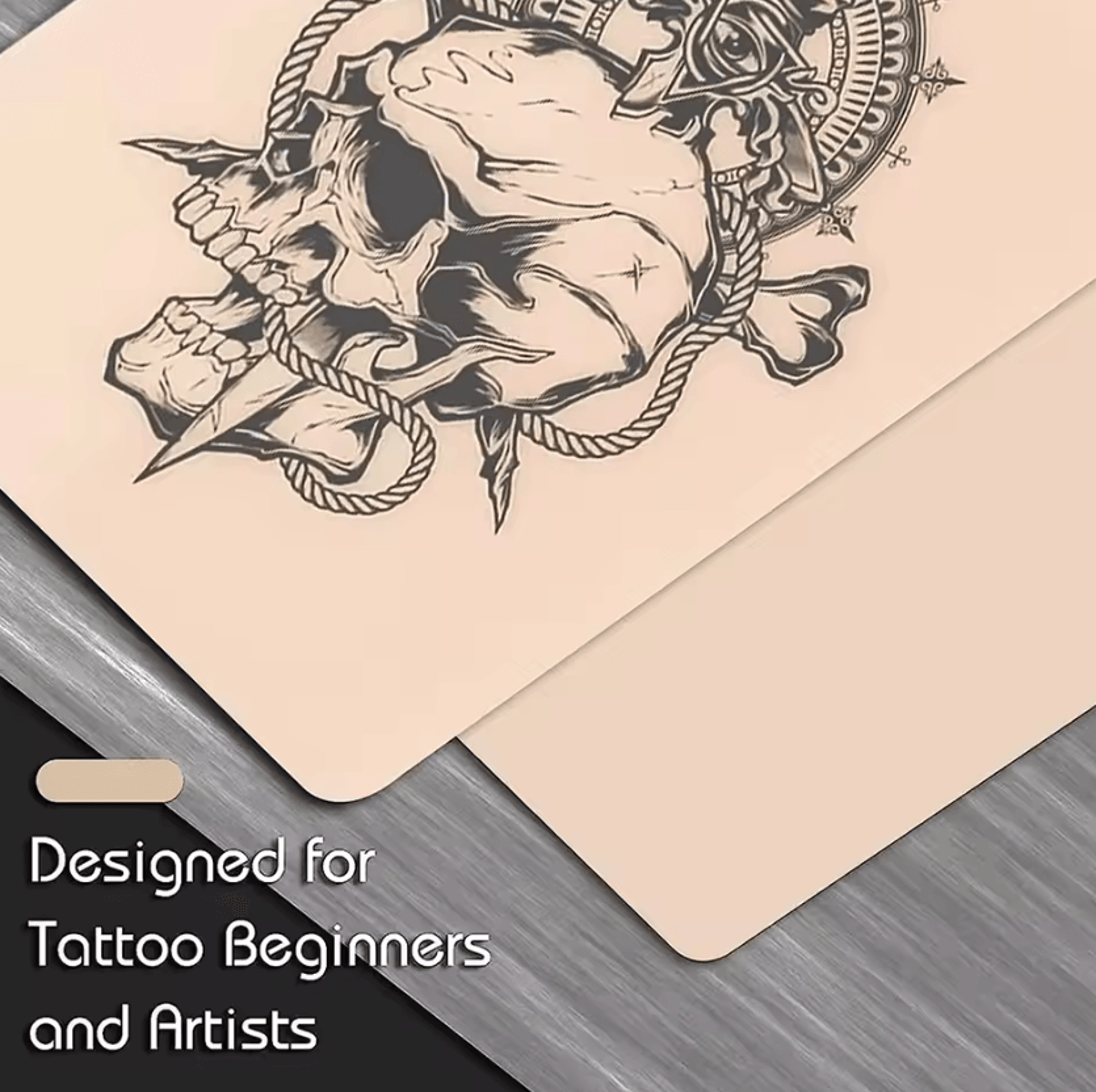InkCraft DoubleSided Tattoo Practice Skin Sheets For Beginners And PMU Training 4