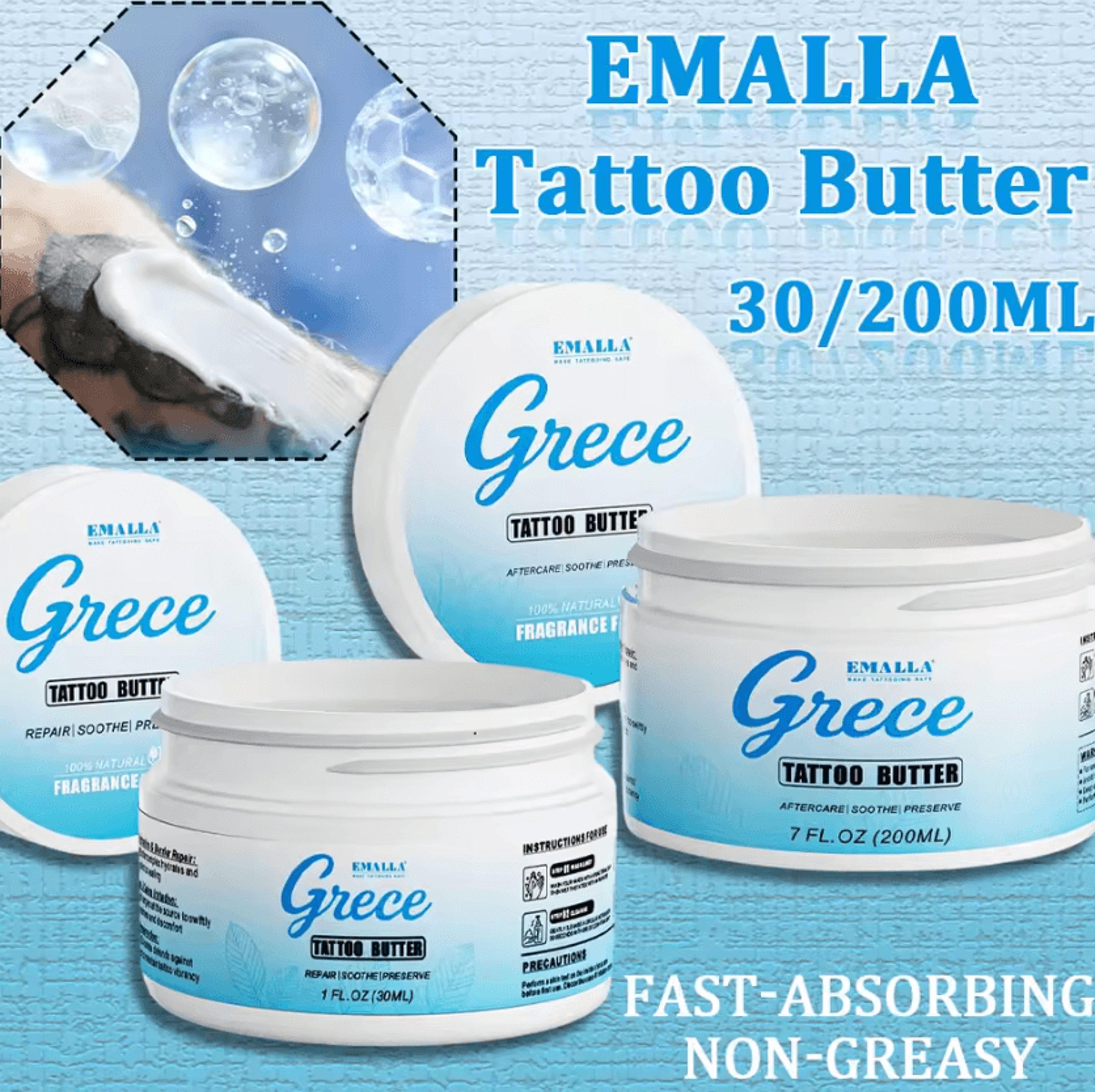 emalla botanical comfort vegan tattoo butter for skin moisturizing and tattoo care