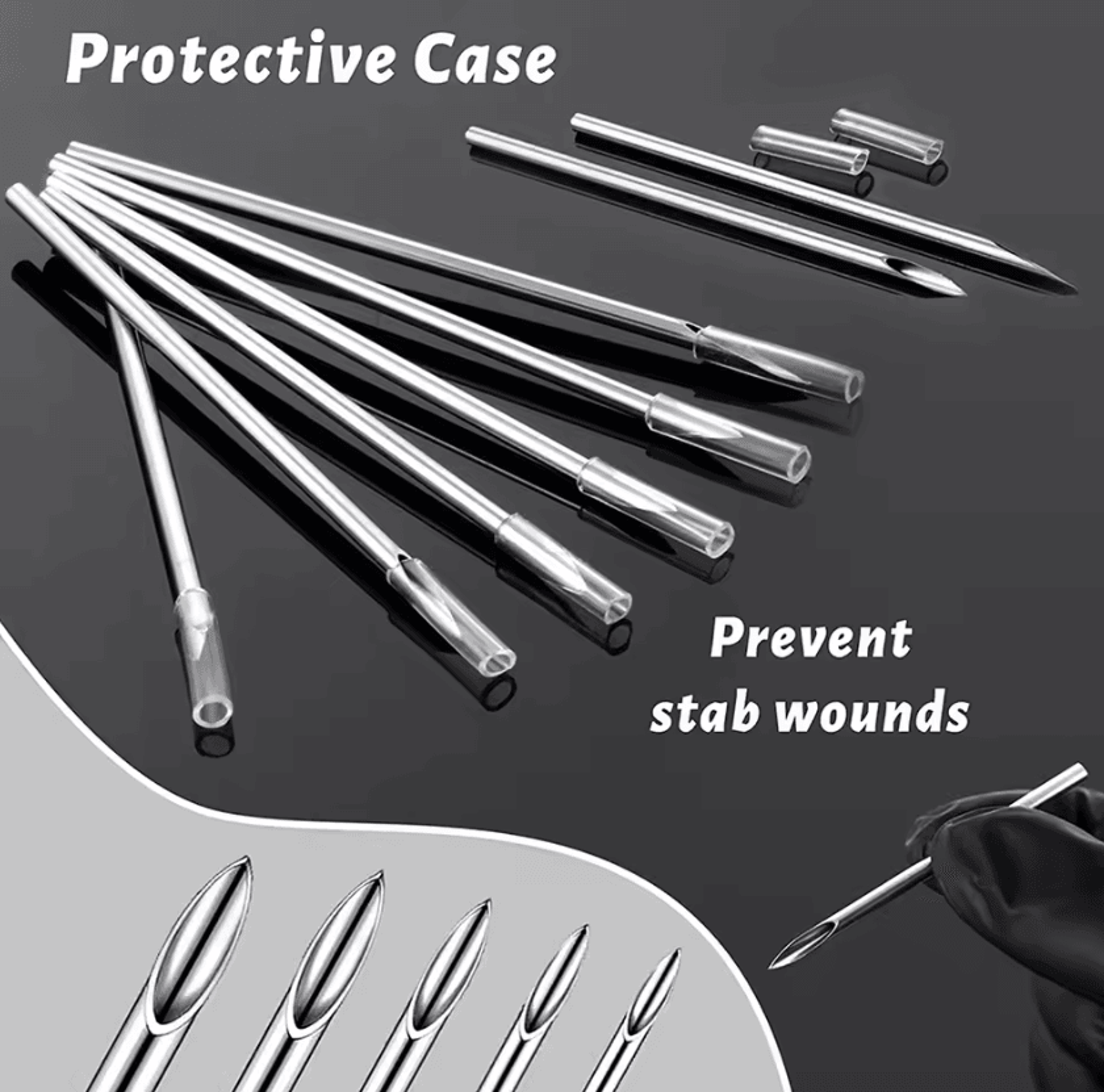 PierceCraft Pro 100Piece Body Piercing Needles For Ear Nose Lip And Navel Piercing 1