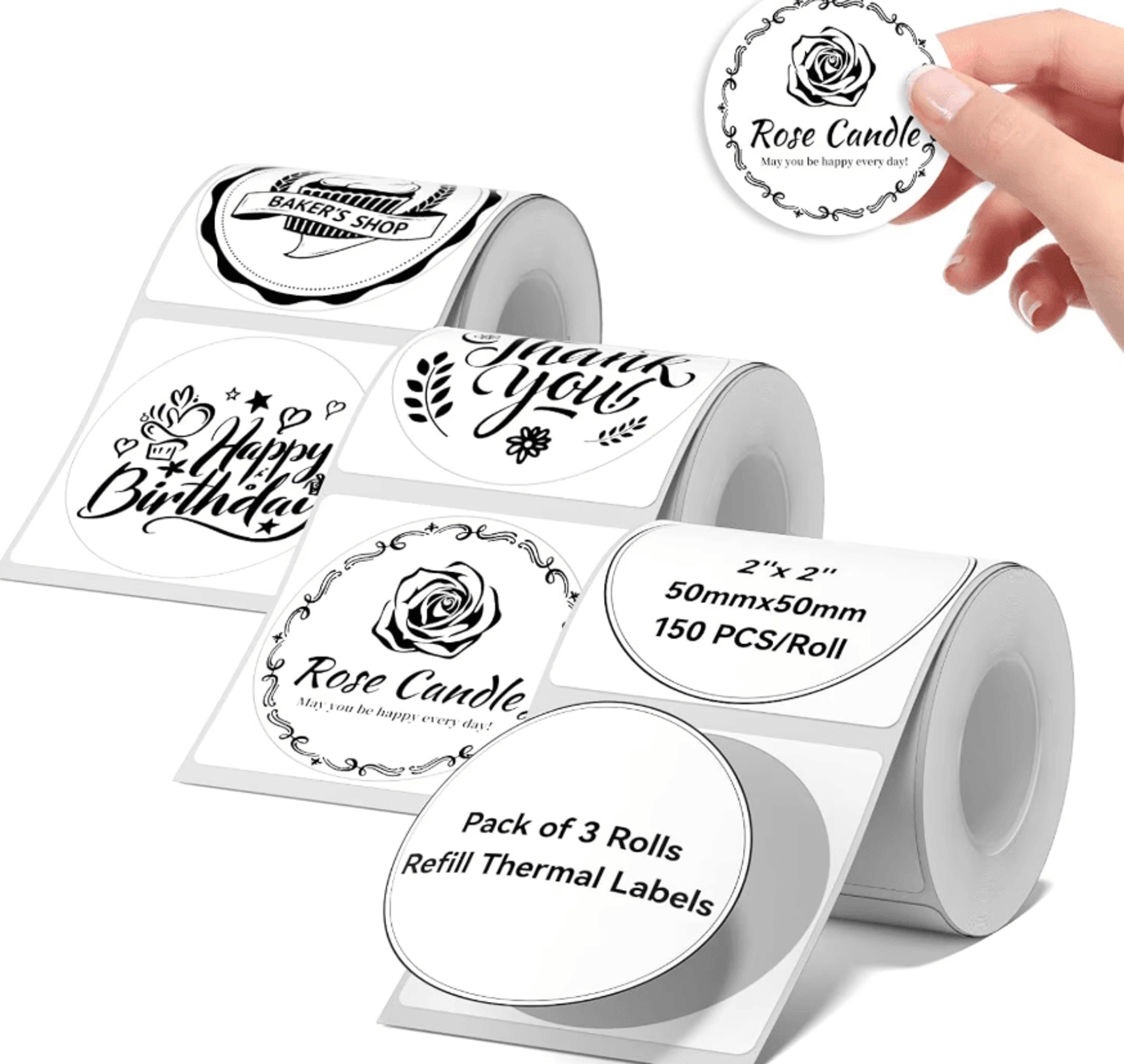 marklife x2 smartprint white thermal label sticker paper for clothing tags and product pricing