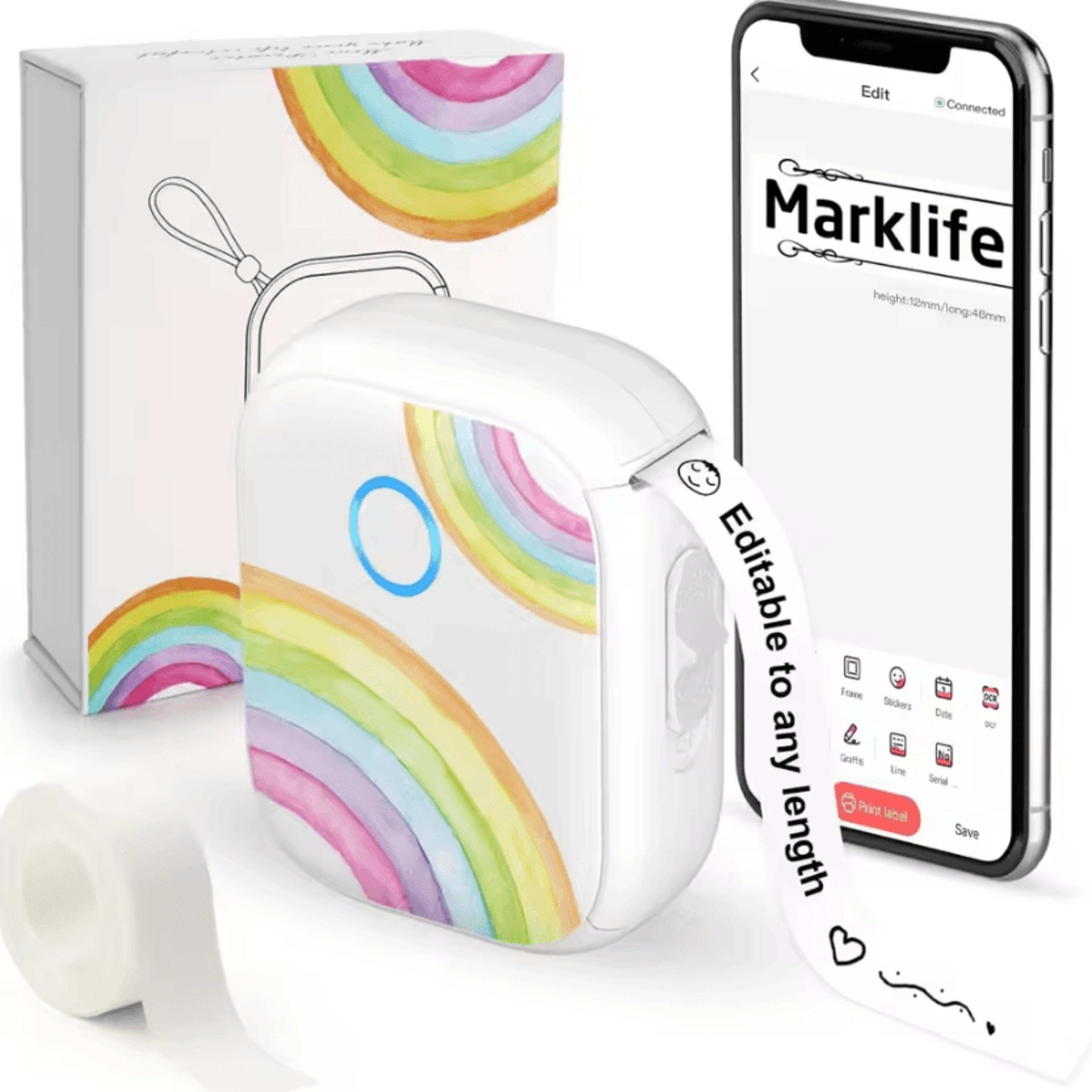 Marklife P12 LabelCraft Mini Bluetooth Thermal Printer For DIY Crafts And Everyday Organization 0
