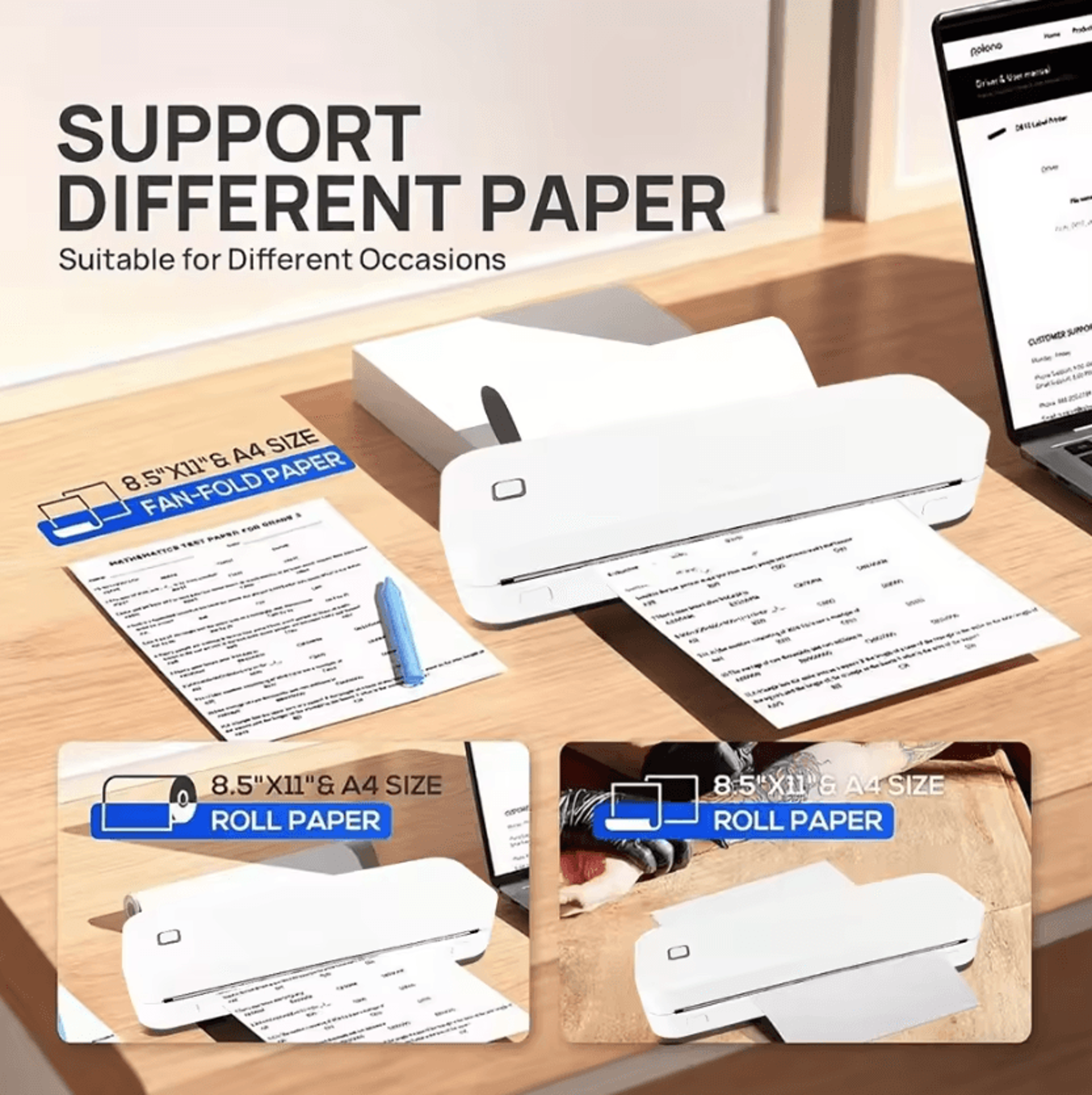Marklife InkFlow Mini A4 Bluetooth Thermal Printer For Tattoo Designs And Office Documents 2