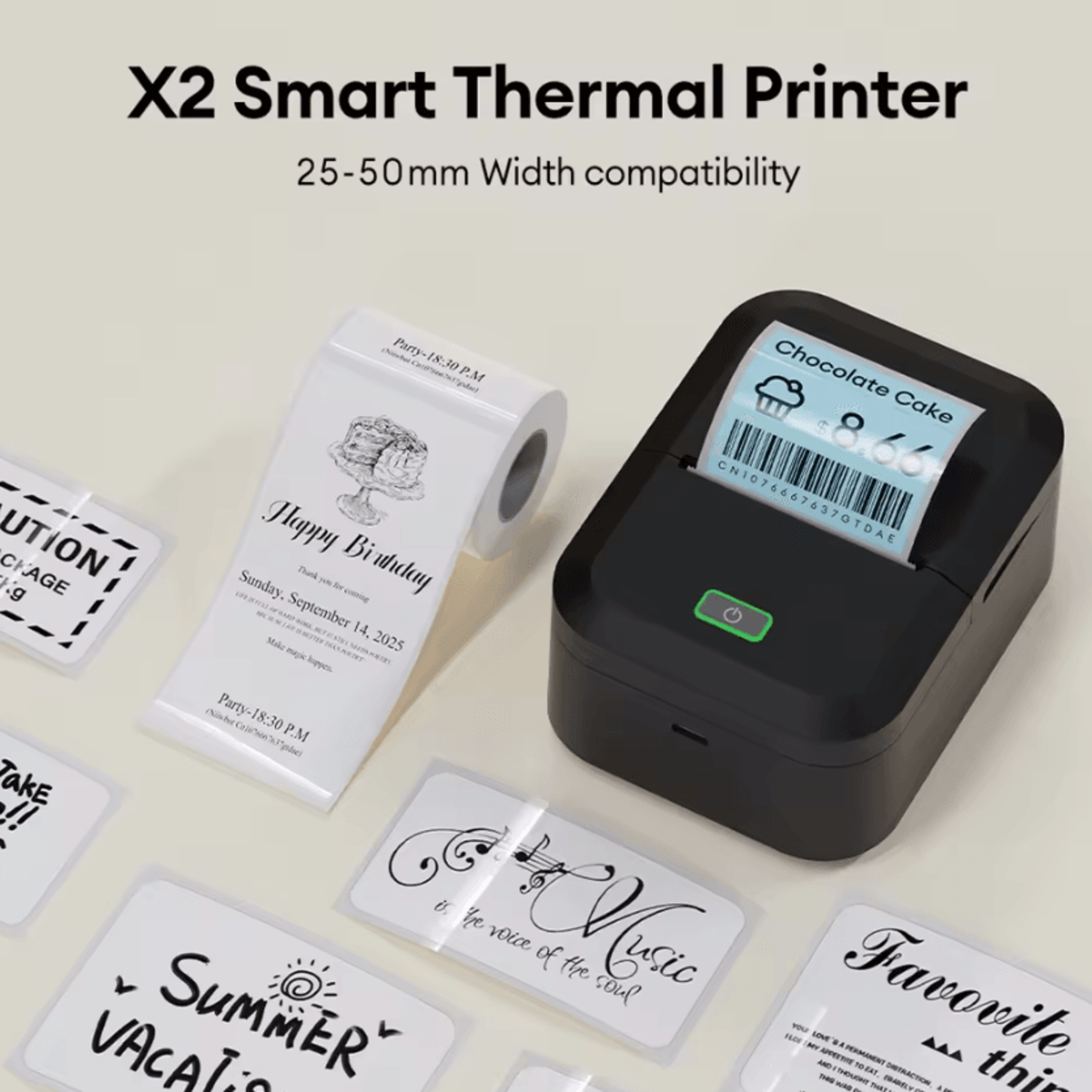 Marklife X2 LabelNova Mini Bluetooth Thermal Sticker Printer For Home And Business Organization 2