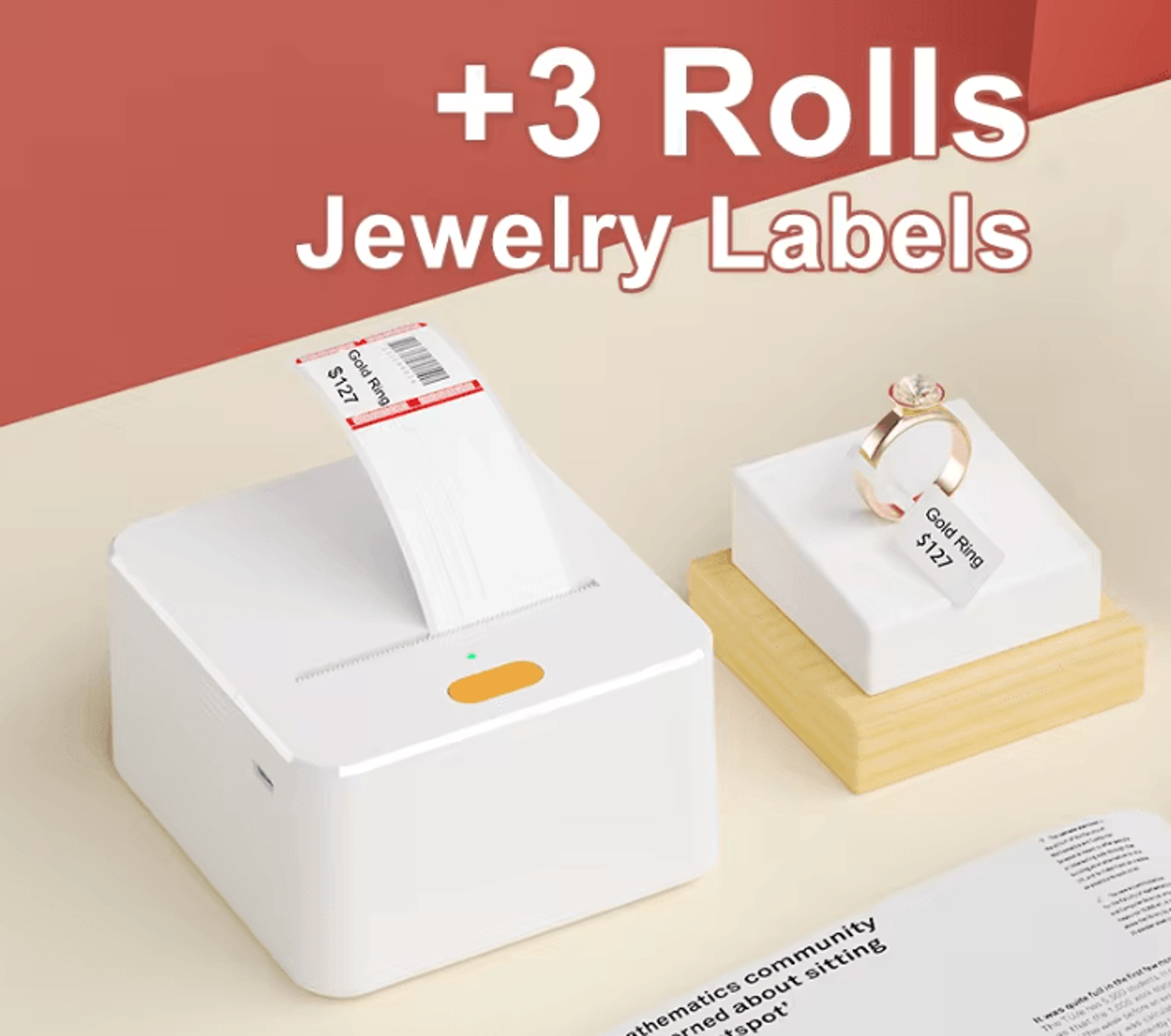 detonger jeweltag self-adhesive thermal jewelry labels for p1 mini label printer