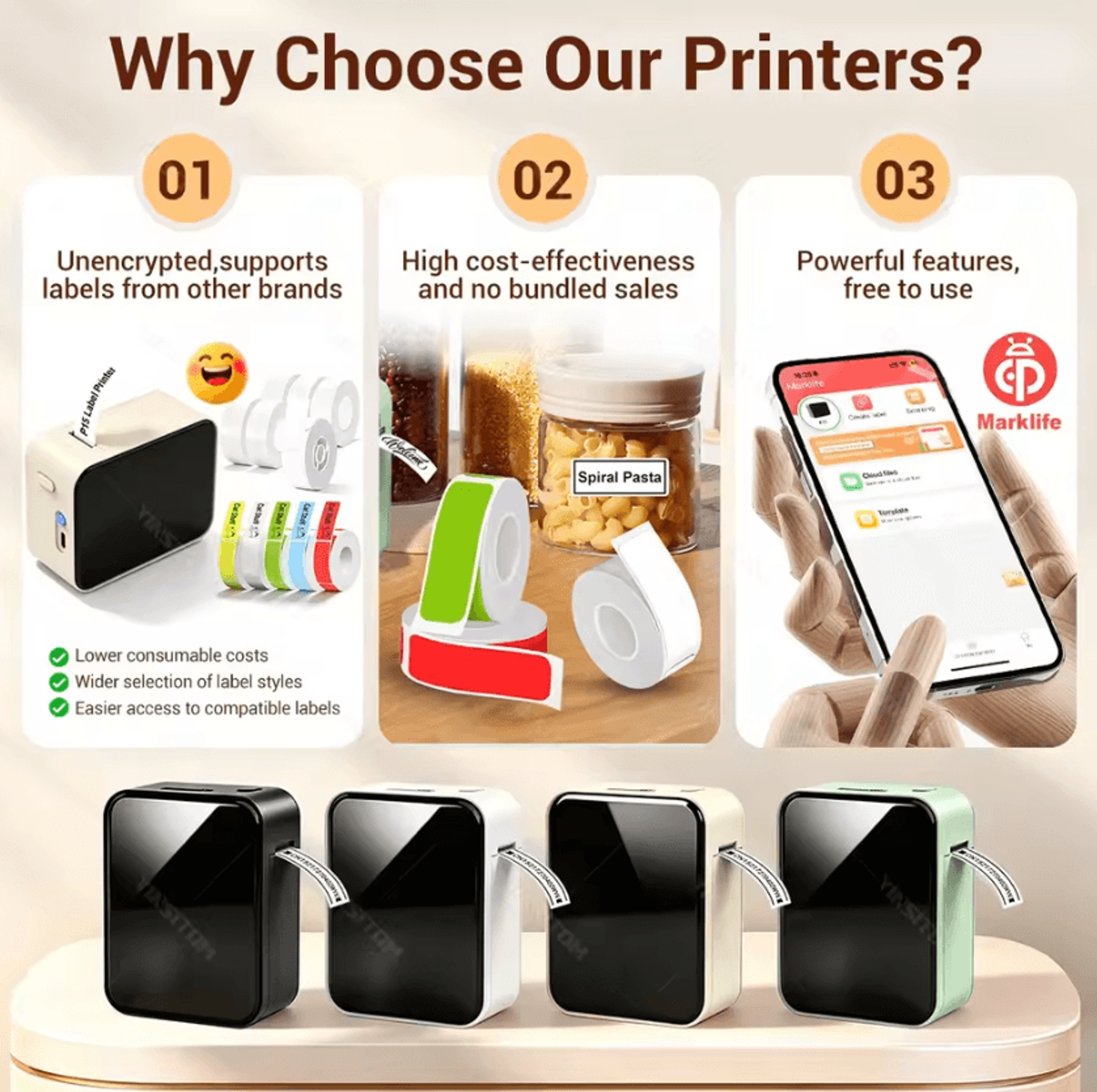 P15 QuickTag Mini Bluetooth Thermal Label Printer For Name Tags Price Labels And Organization 1