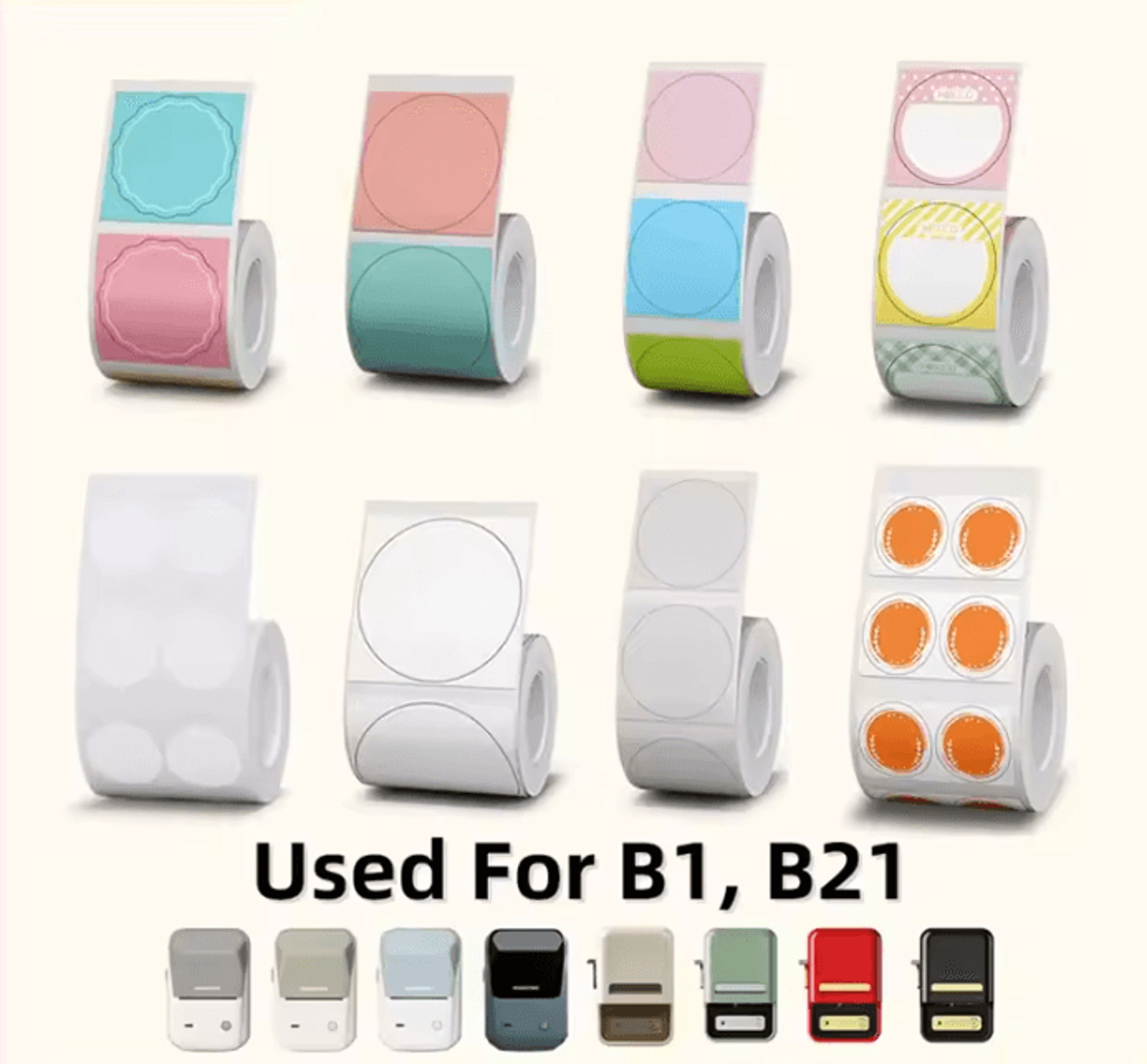 niimbot doodlecharm waterproof cartoon thermal label stickers for b1 b21 b203 and b3s printers