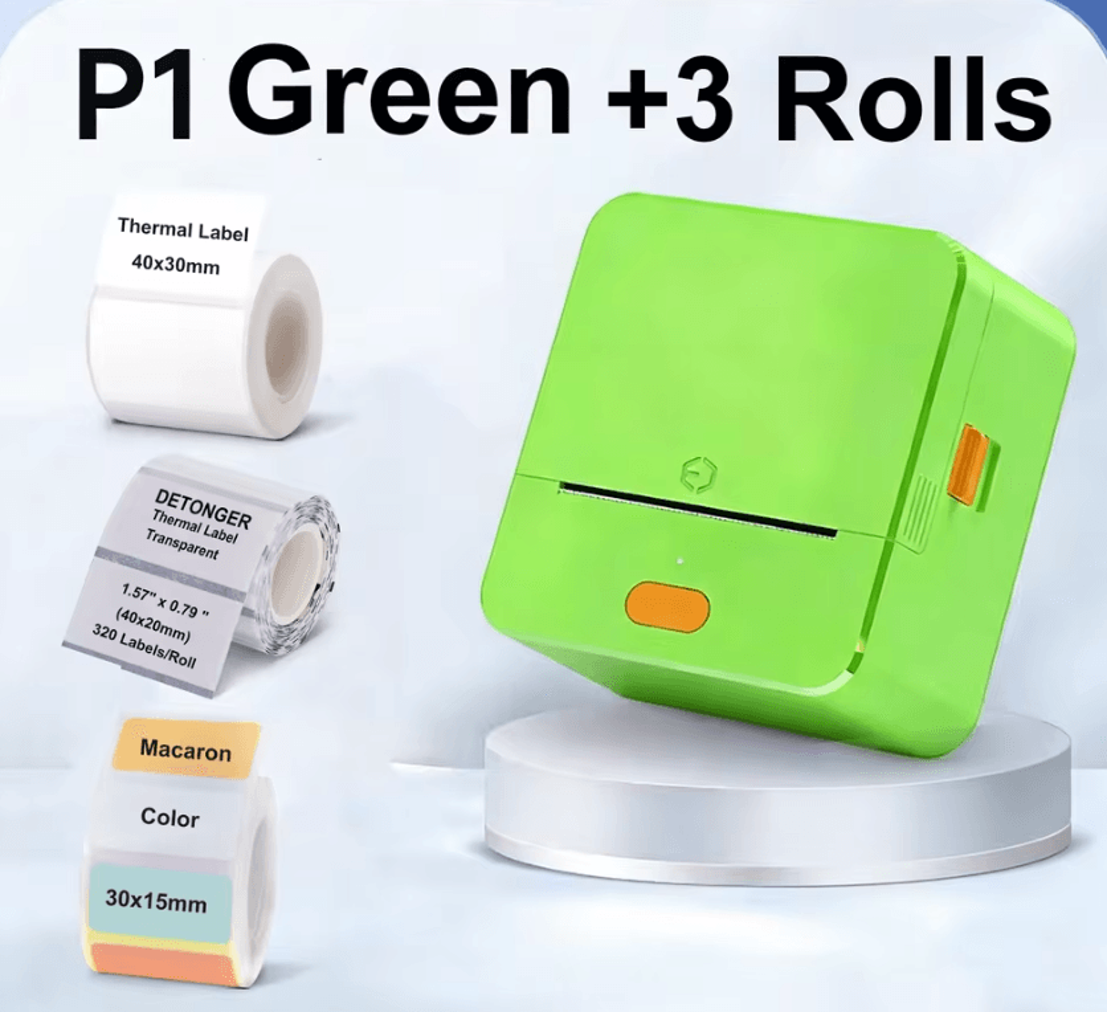 DETONGER P1 PocketPrint Mini Wireless Thermal Label Printer For Creative Stickers And Organization 8