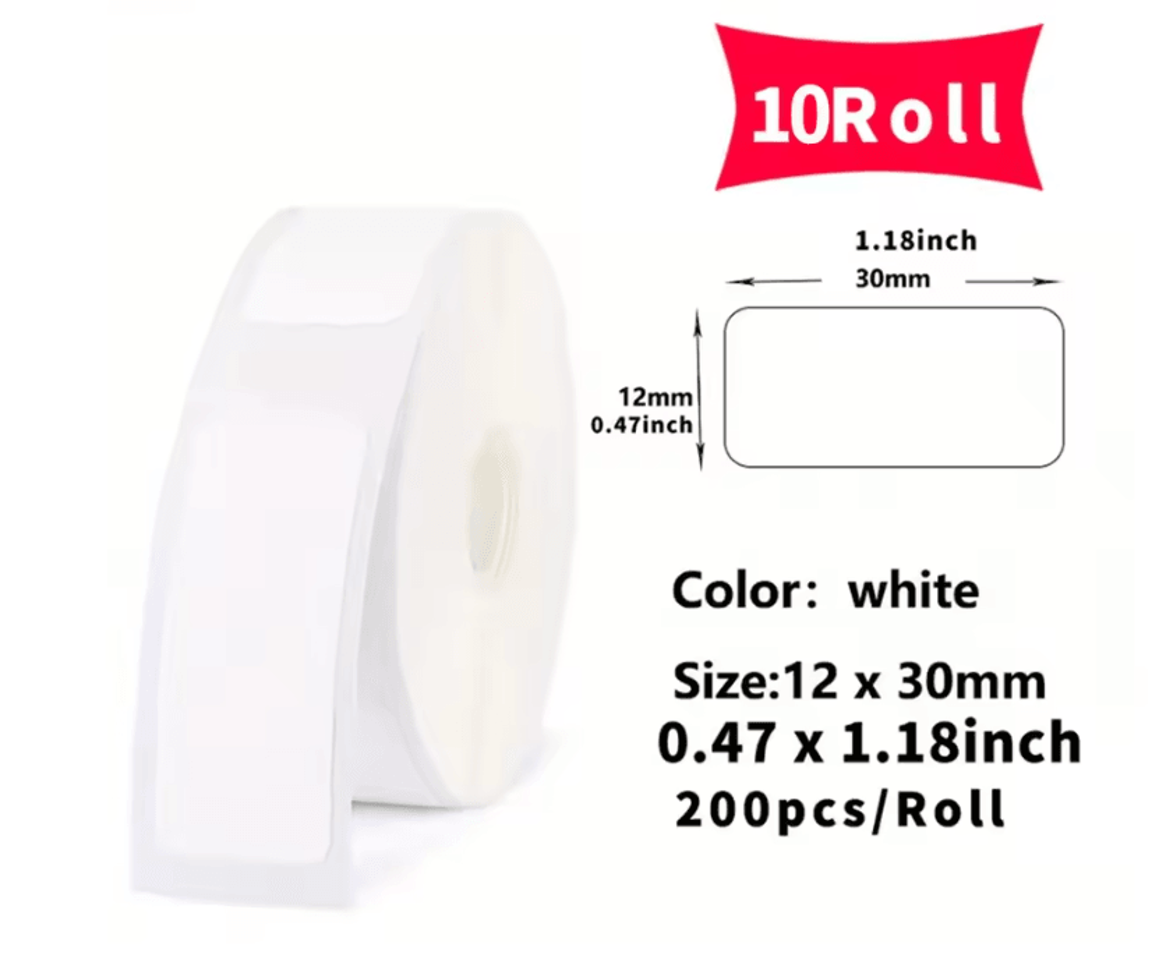 LabelFlow Universal SelfAdhesive Thermal Sticker Rolls For P15 P12 M1 And P50 Printers 11