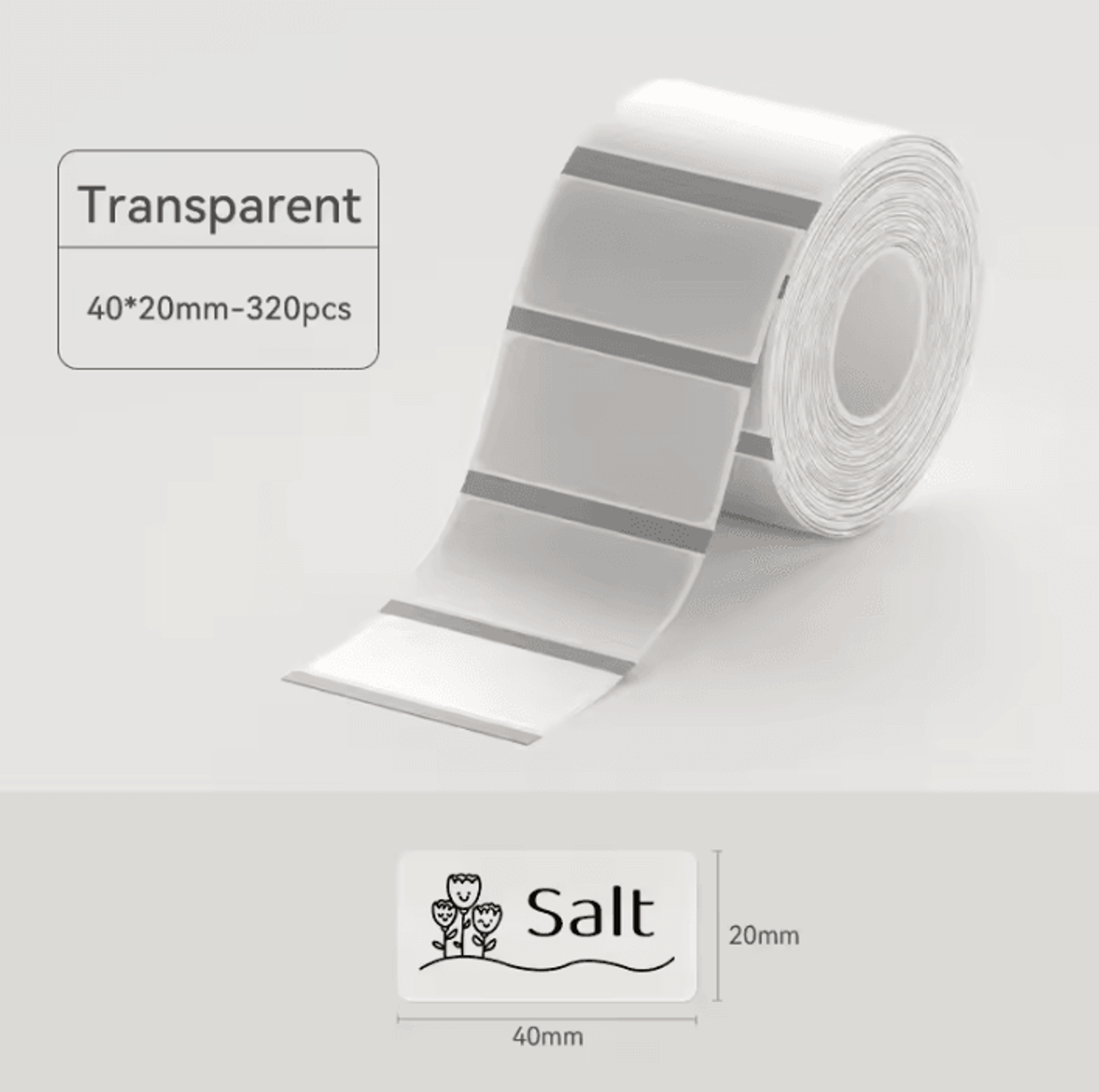 Niimbot ClearChoice SelfAdhesive Thermal Label Rolls In White Color And Transparent Styles For B1 A 11