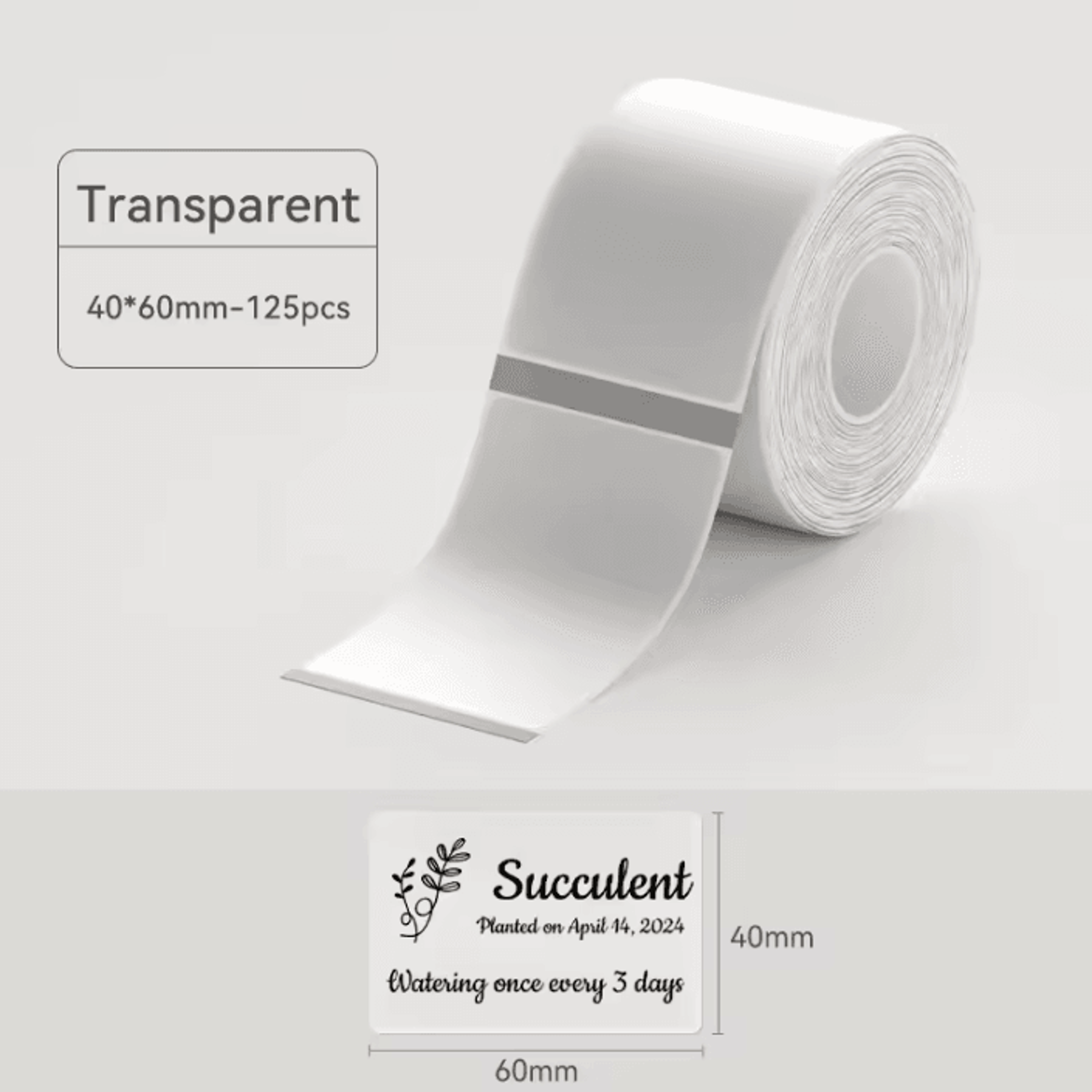 Niimbot ClearChoice SelfAdhesive Thermal Label Rolls In White Color And Transparent Styles For B1 A 12