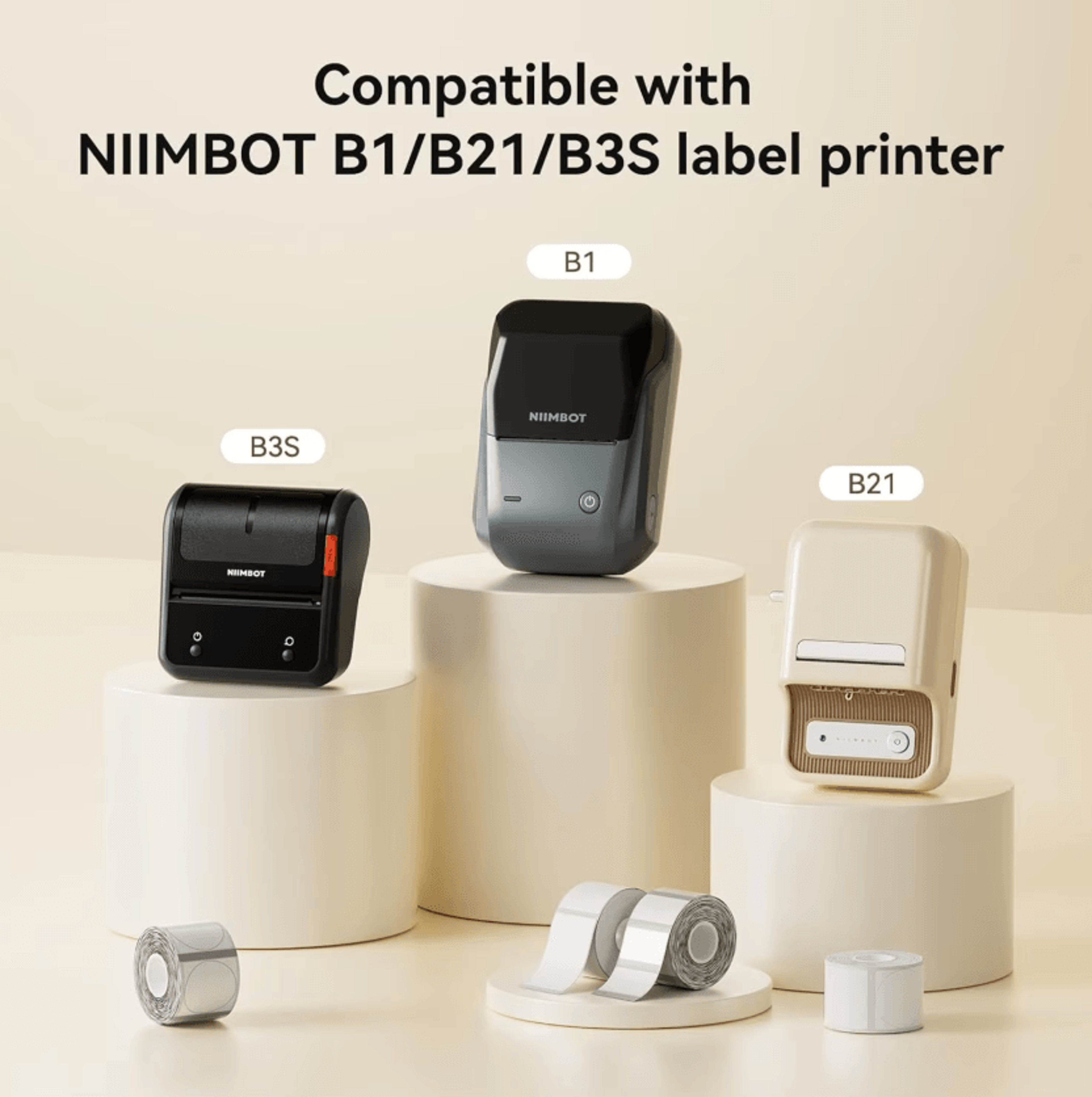 NIIMBOT Transparent Thermal Label Stickers 3050mm SelfAdhesive Printer Paper For B1 B21S B21PRO B3S 1