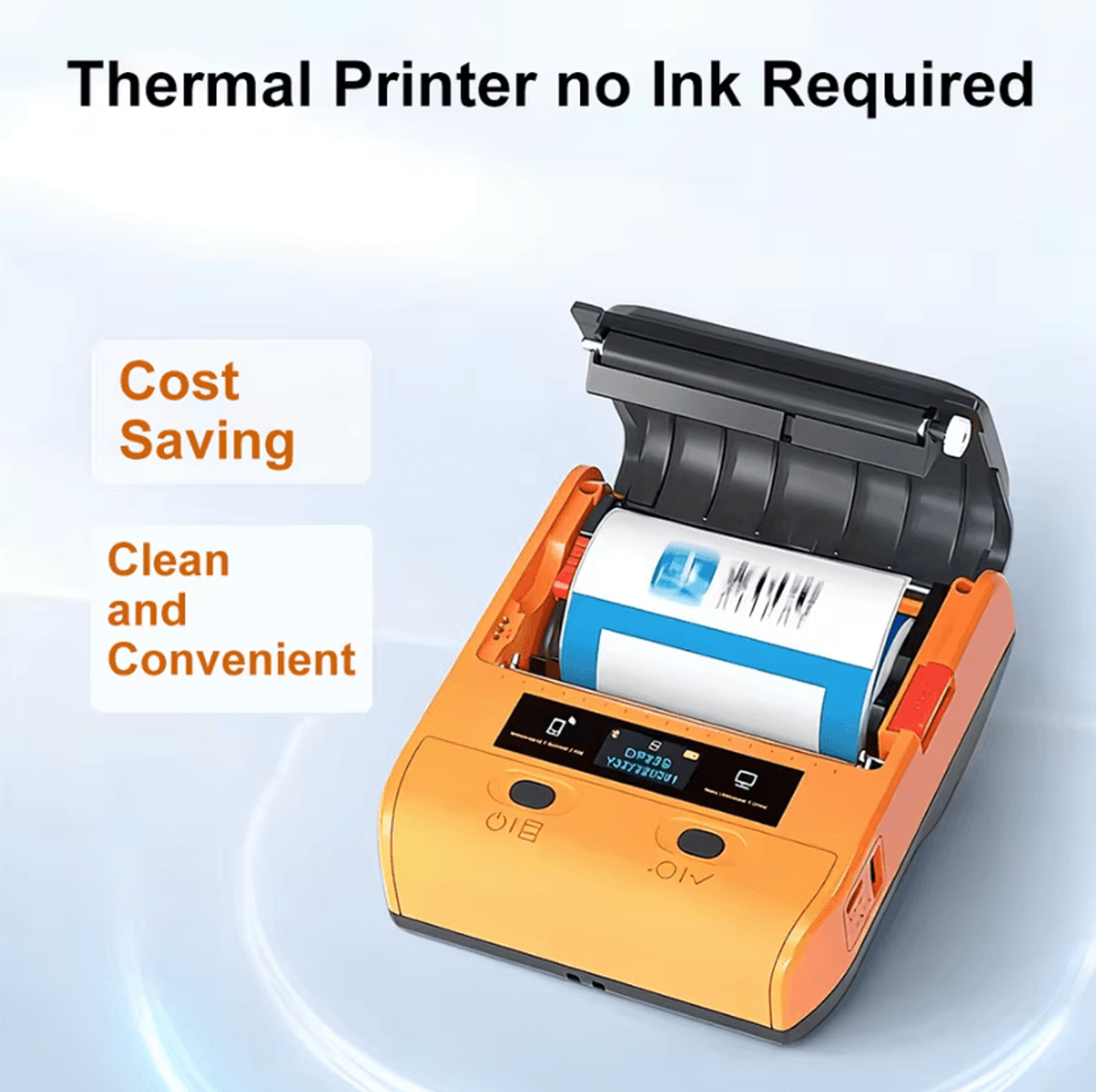 DETONGER DP30S Mini Bluetooth Thermal Label Printer 2880mm Portable Barcode Sticker Maker 2