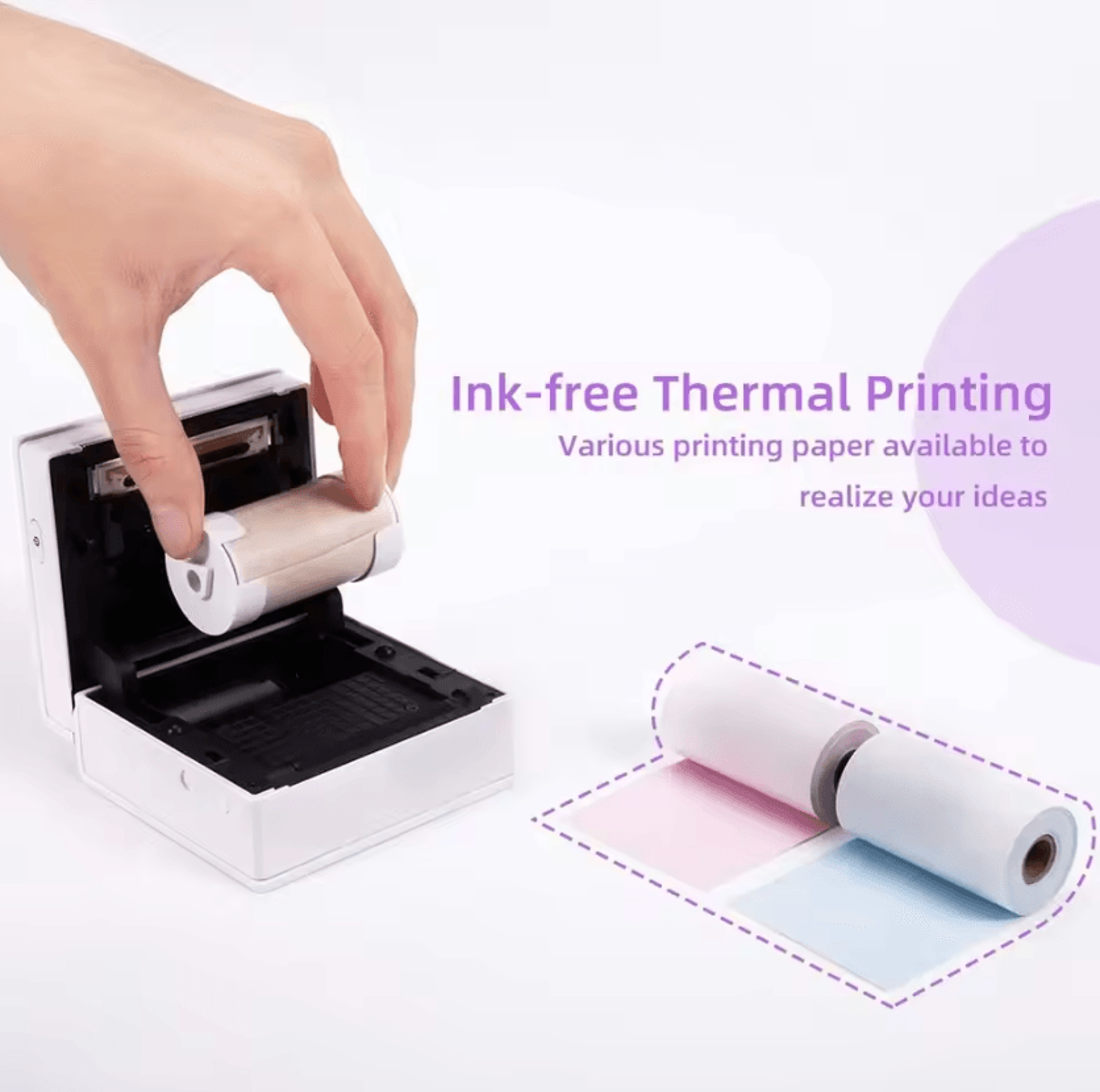 Phomemo 3 Rolls Thermal Sticker Paper For M02 M02S M02 Pro Mini Photo Printers 3