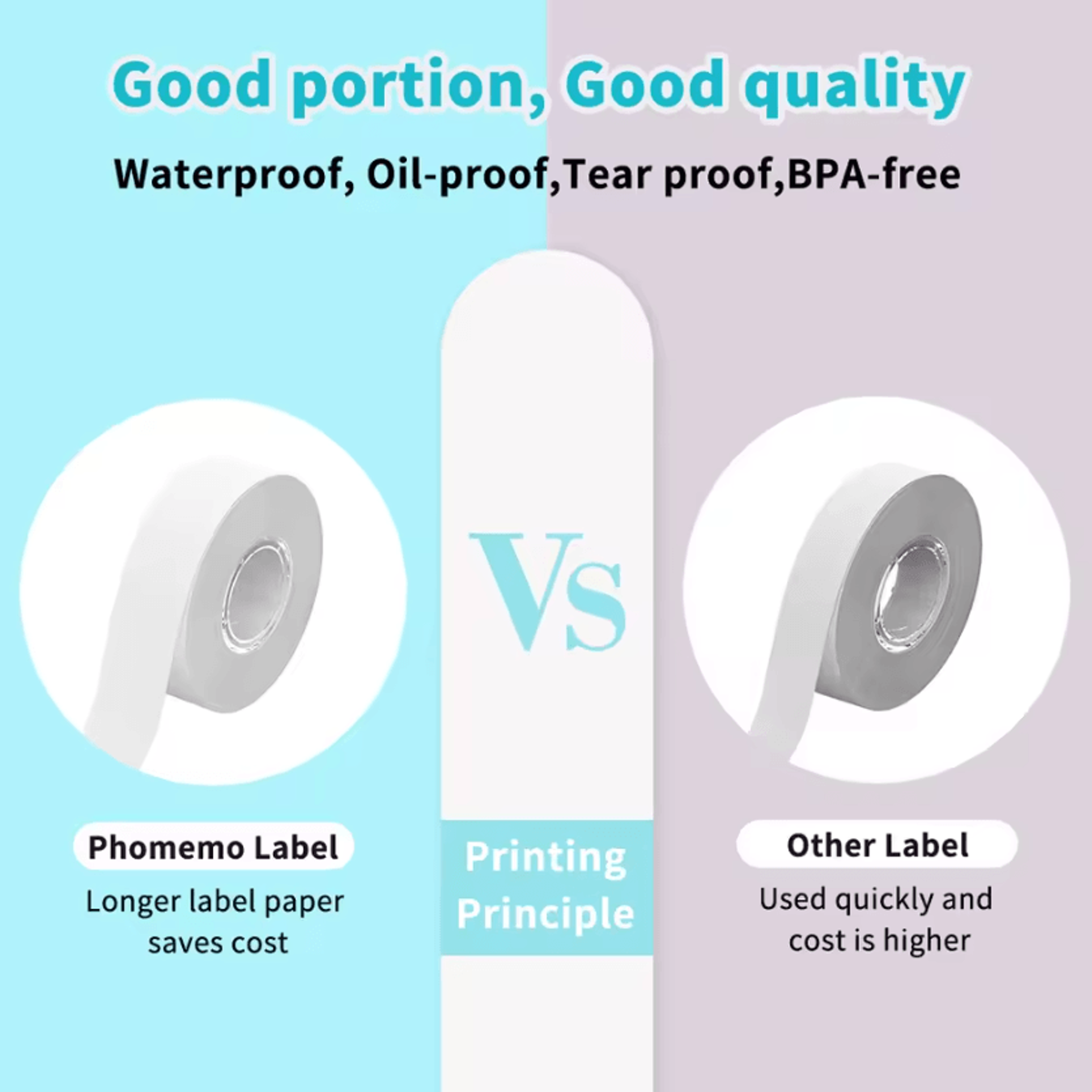 Phomemo D30 Q30 Thermal Label Sticker Roll 615mm SelfAdhesive Printer Paper 2