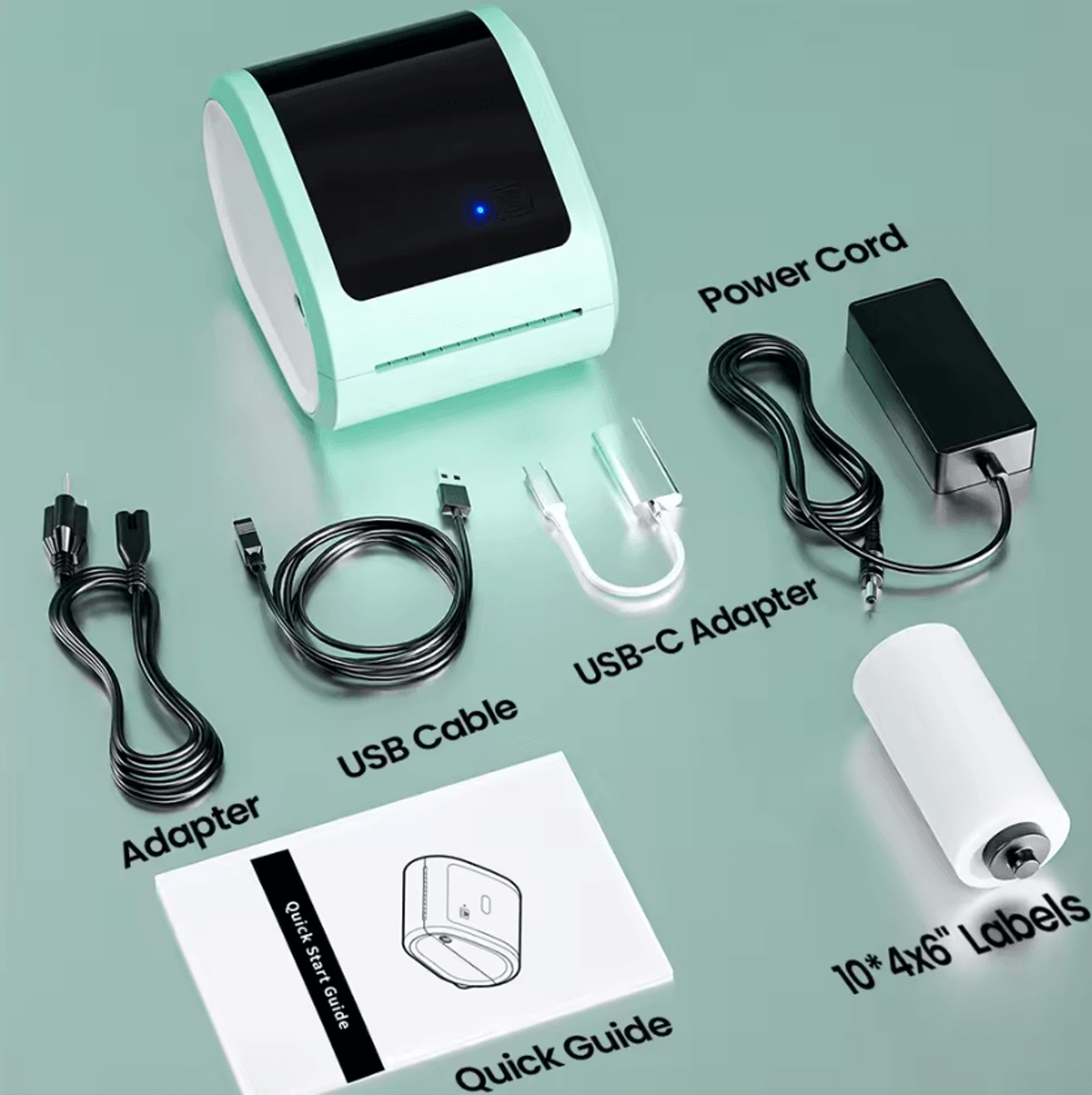 D520 BT Bluetooth Thermal Shipping Label Printer HighSpeed Wireless Desktop Label Maker 6