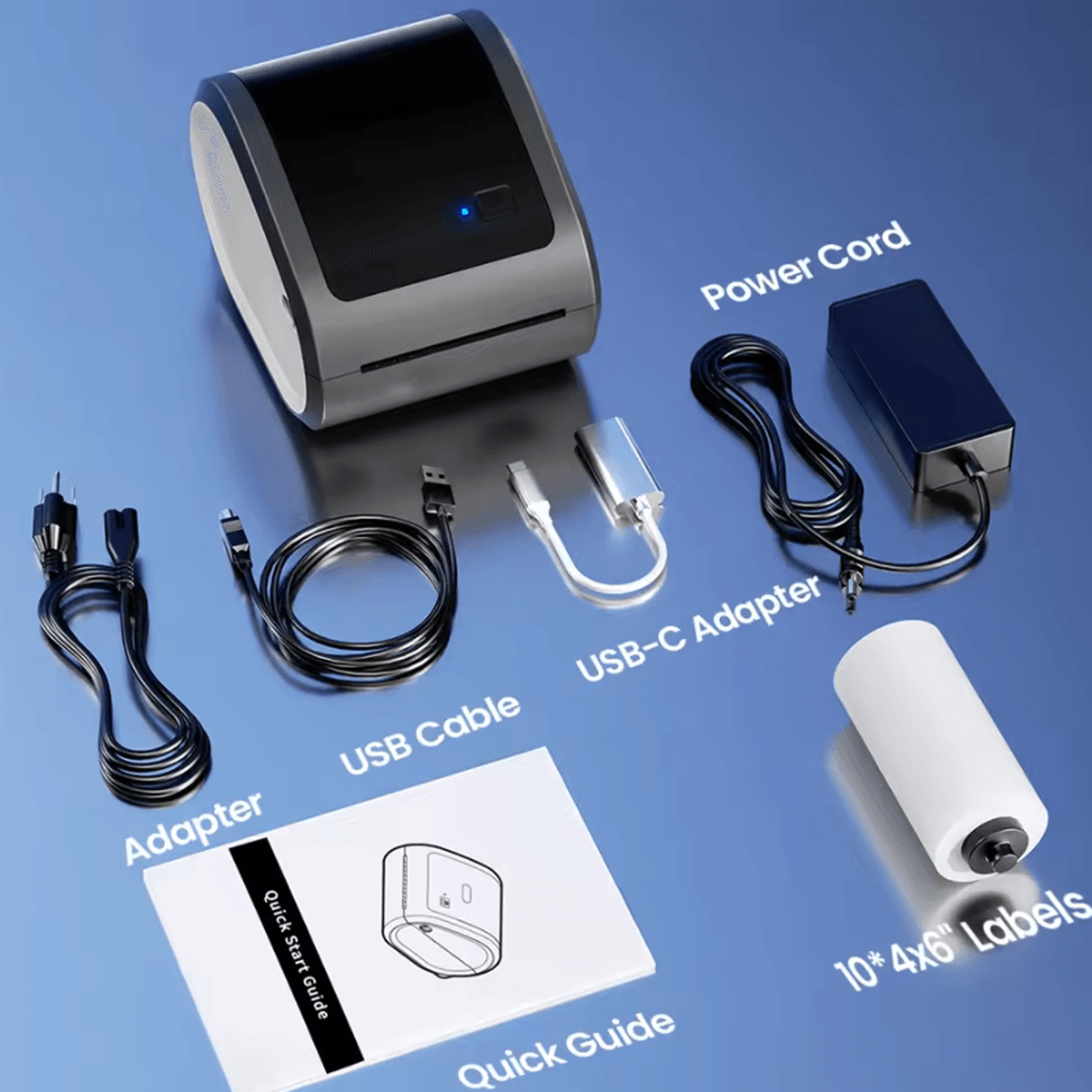 D520 BT Bluetooth Thermal Shipping Label Printer HighSpeed Wireless Desktop Label Maker 5