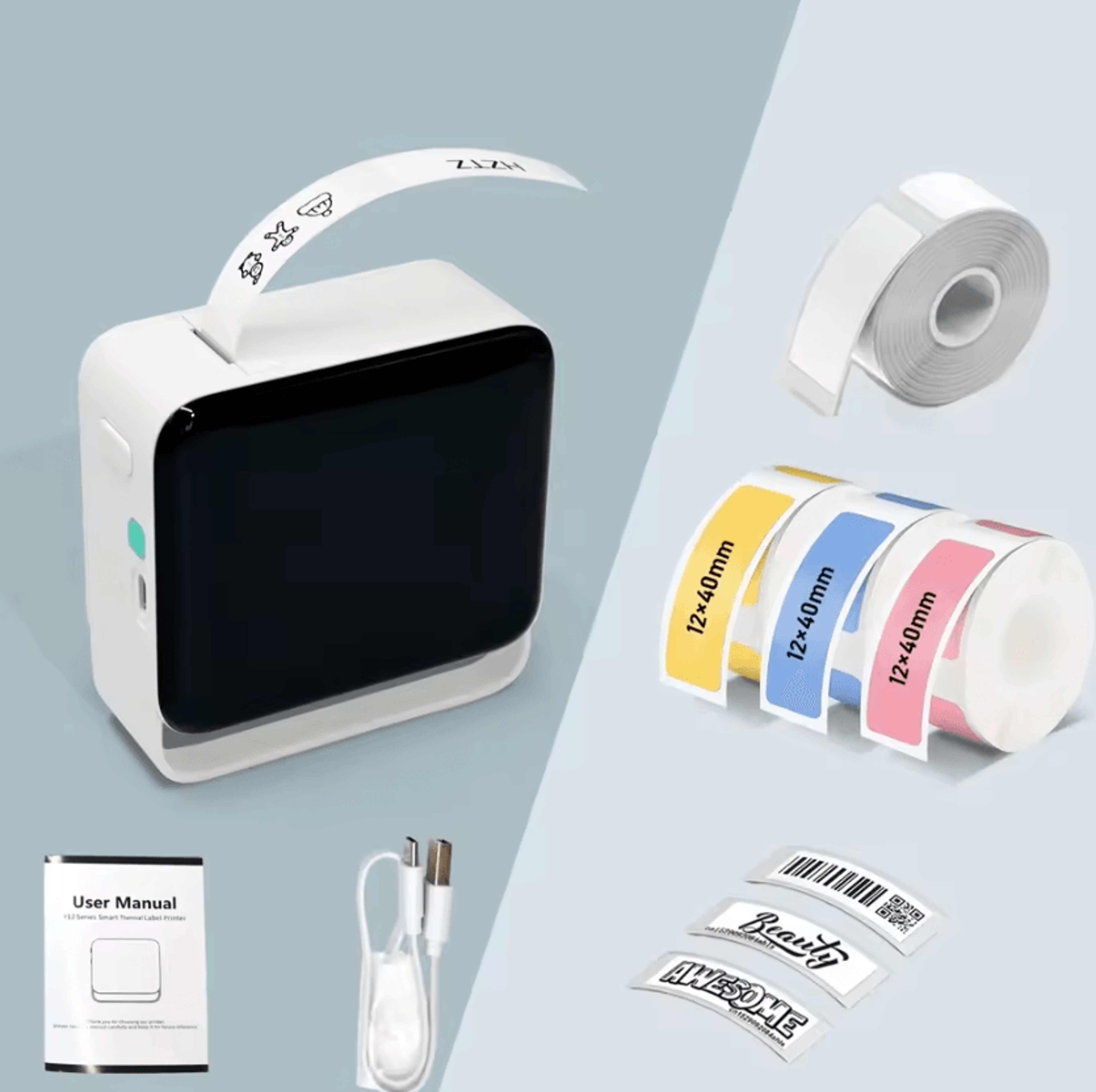 Mini Wireless Label Maker With Paper Roll Portable Sticker Printer For Home And Office Organization 6