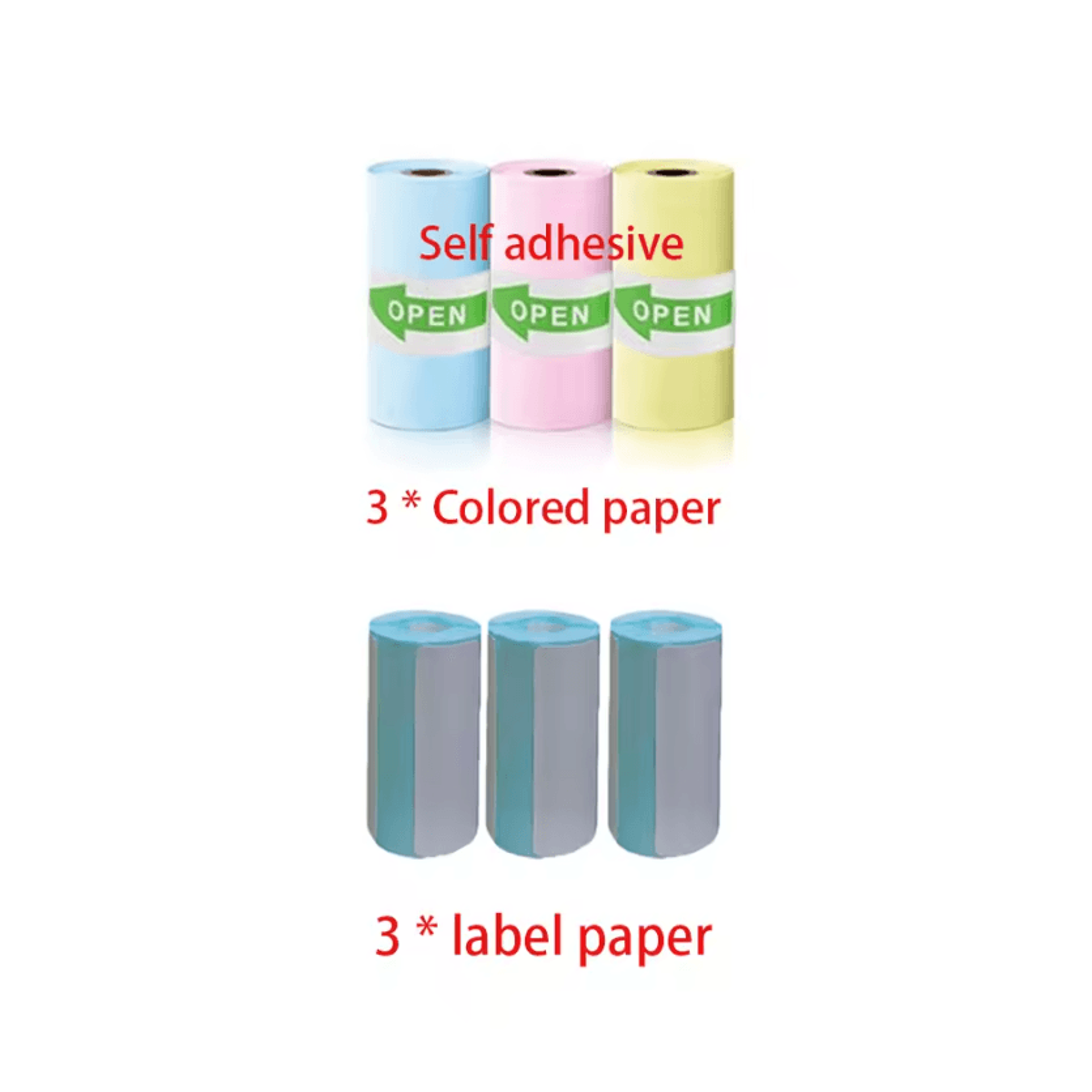 57mm SelfAdhesive Thermal Printer Paper Roll For Mini Pocket Printers And Sticker Makers 8