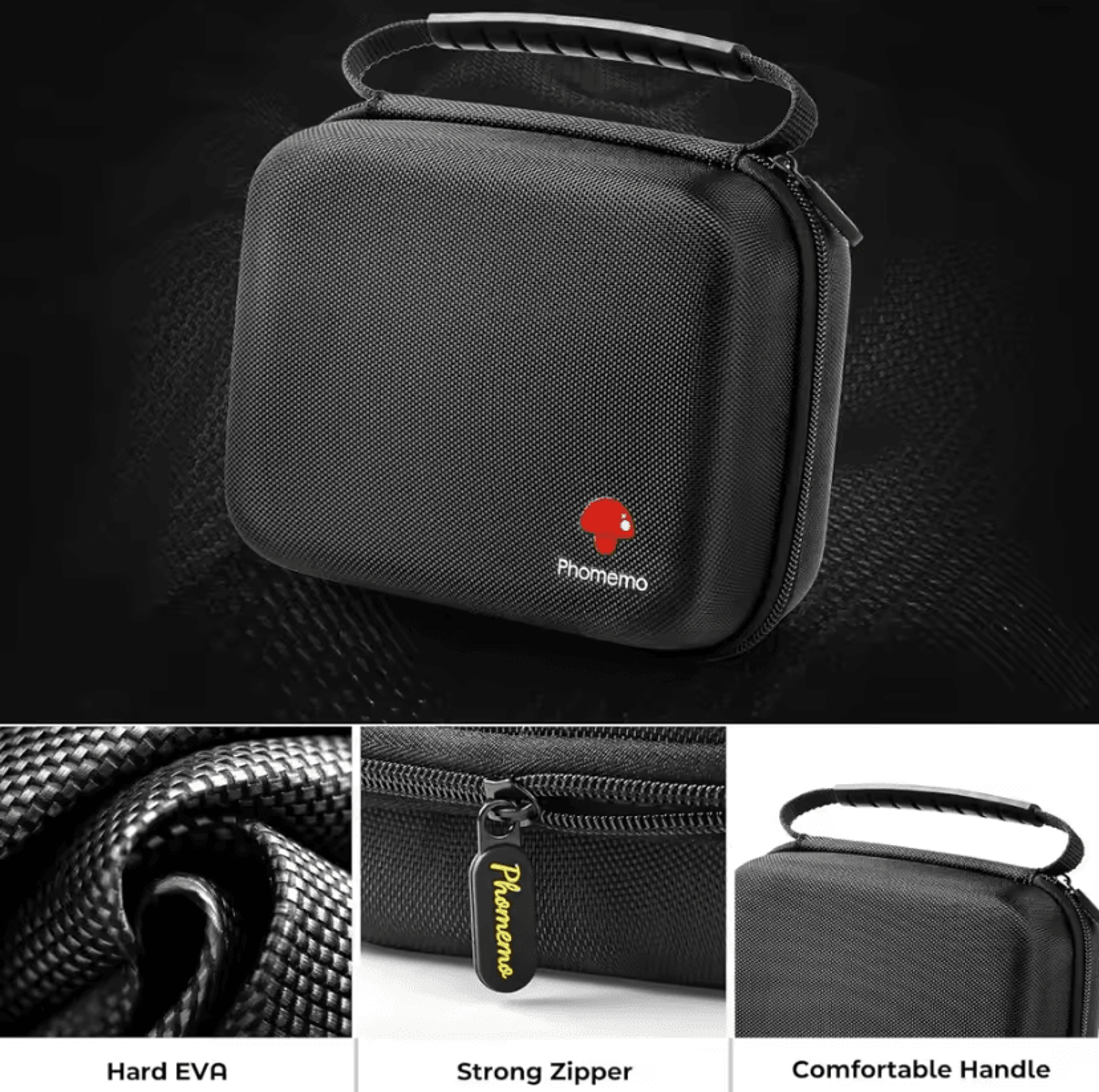 Portable Label Printer Storage Case With Mesh Pocket For Phomemo M220 M110 And NIIMBOT B1 B21 3