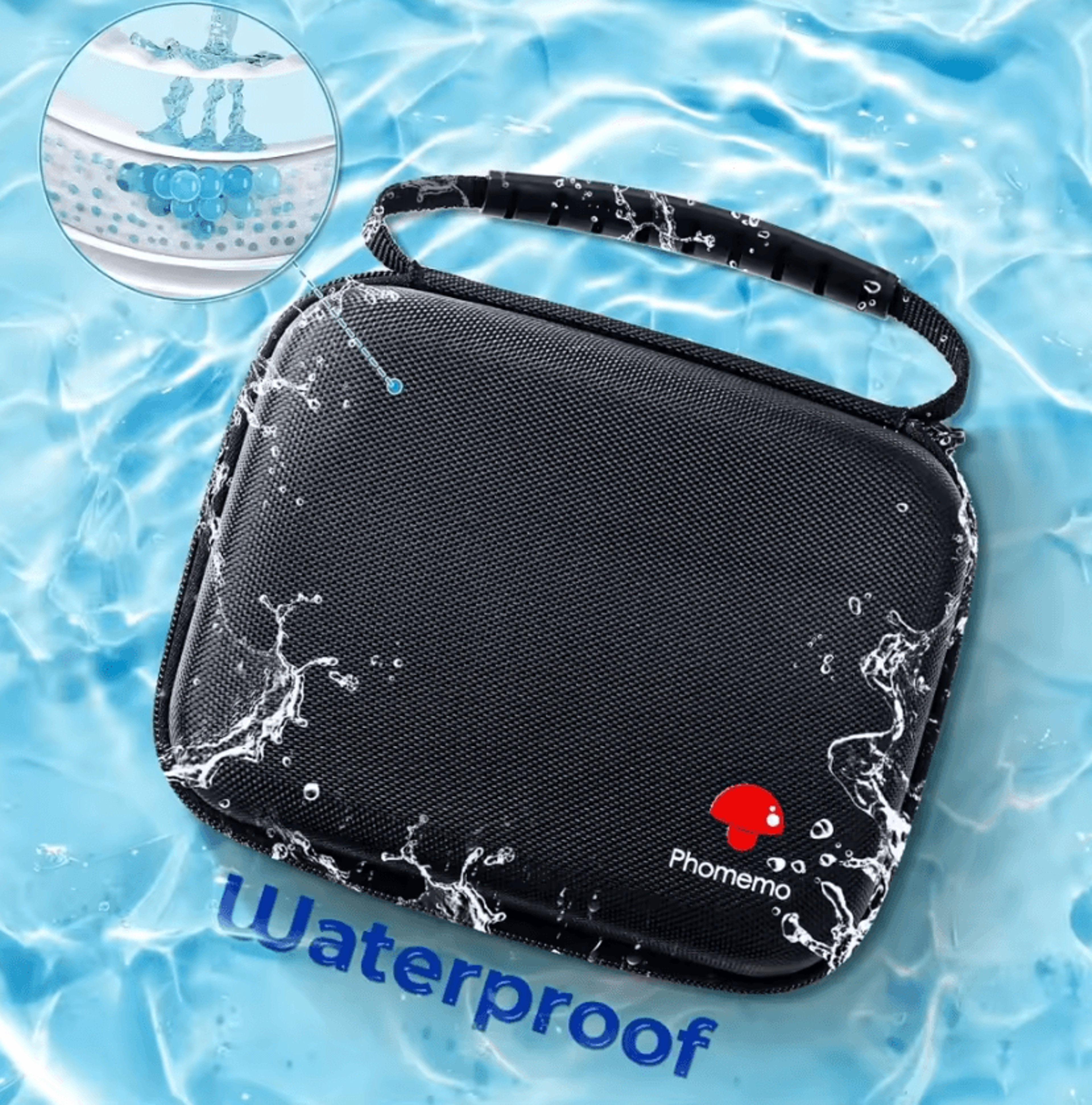 Portable Label Printer Storage Case With Mesh Pocket For Phomemo M220 M110 And NIIMBOT B1 B21 4