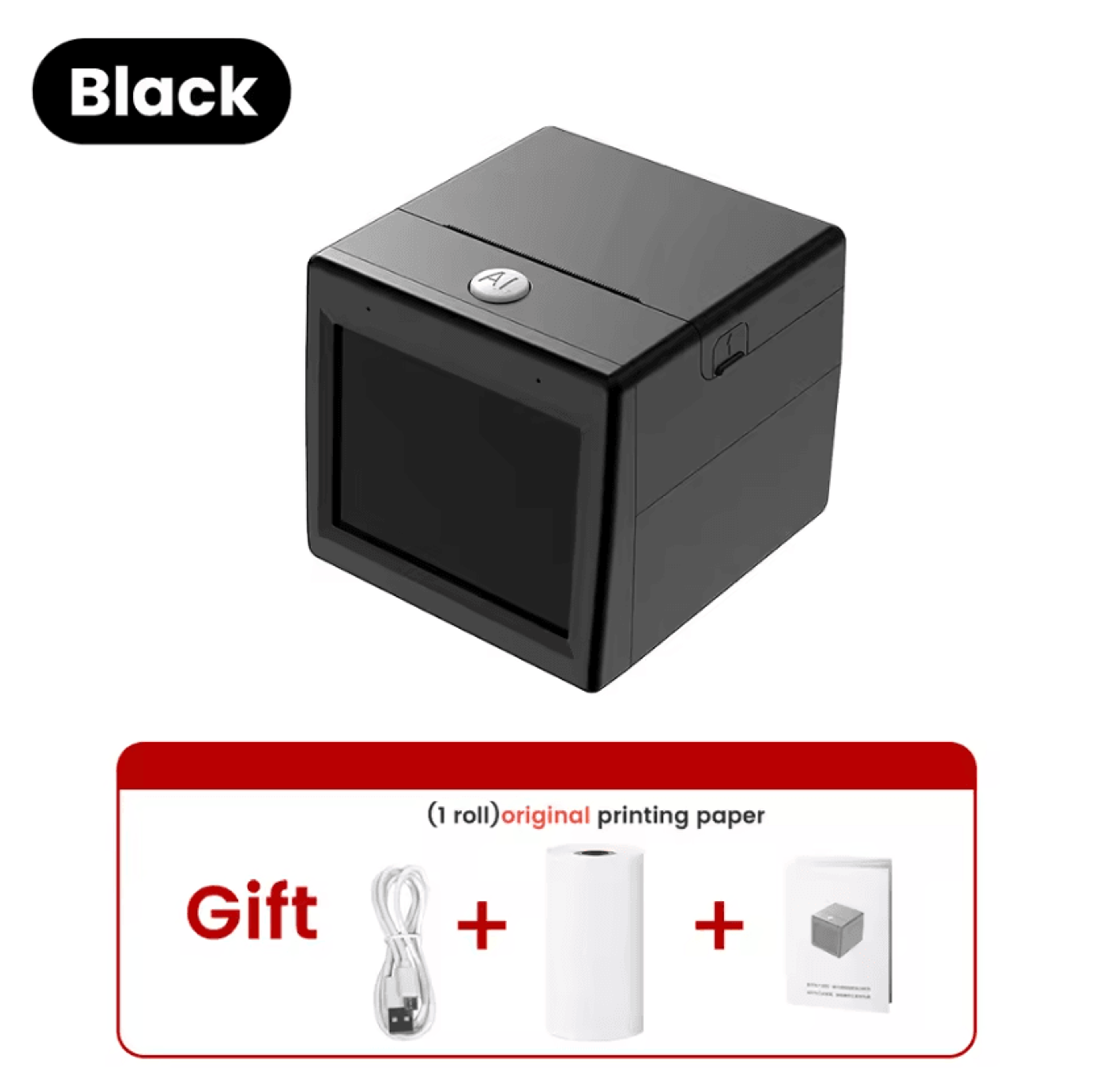 AI Magic Box VoiceControlled Mini Thermal Printer With HD Screen WiFi For Kids Drawing And Creative 11