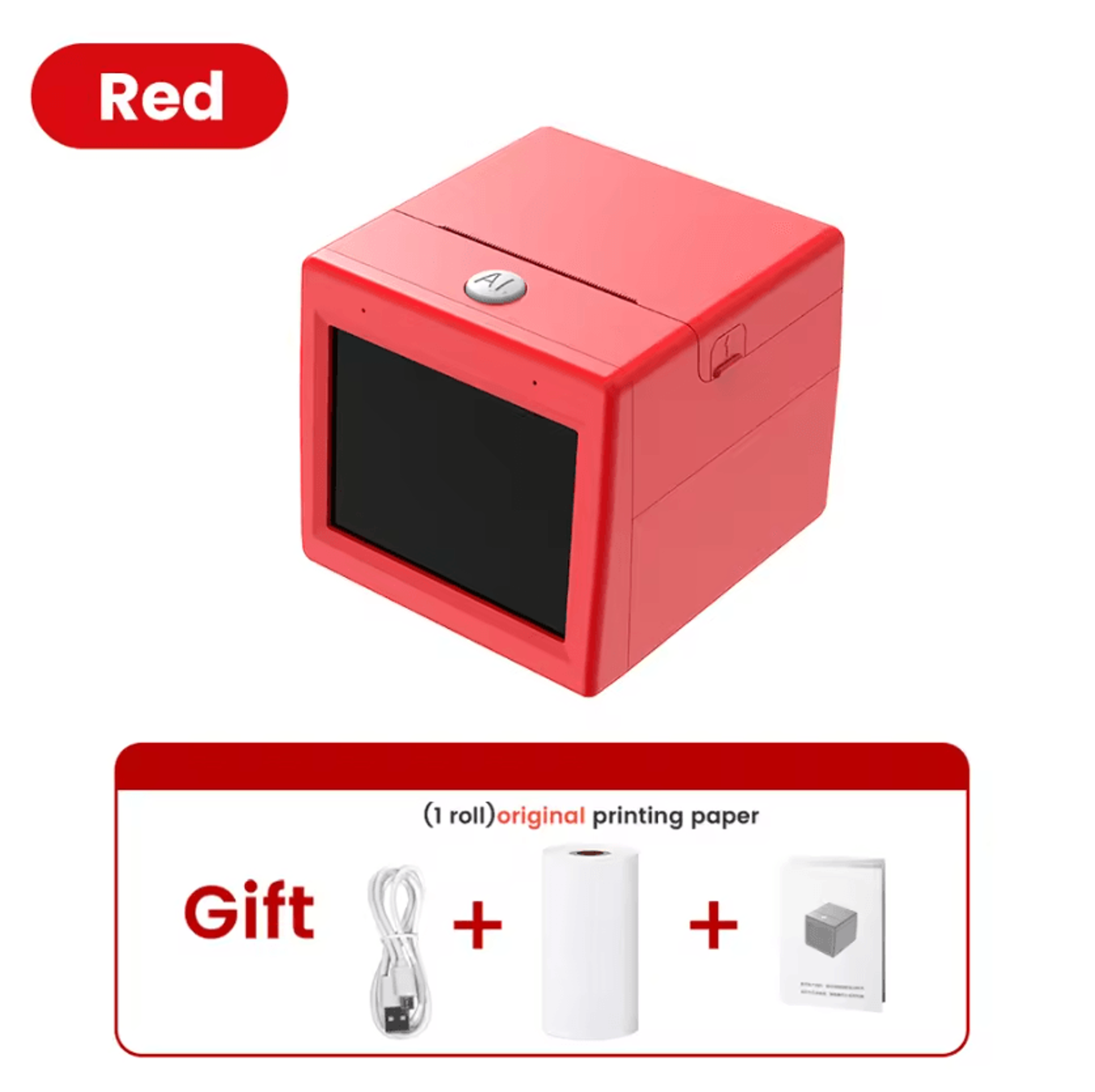AI Magic Box VoiceControlled Mini Thermal Printer With HD Screen WiFi For Kids Drawing And Creative 9