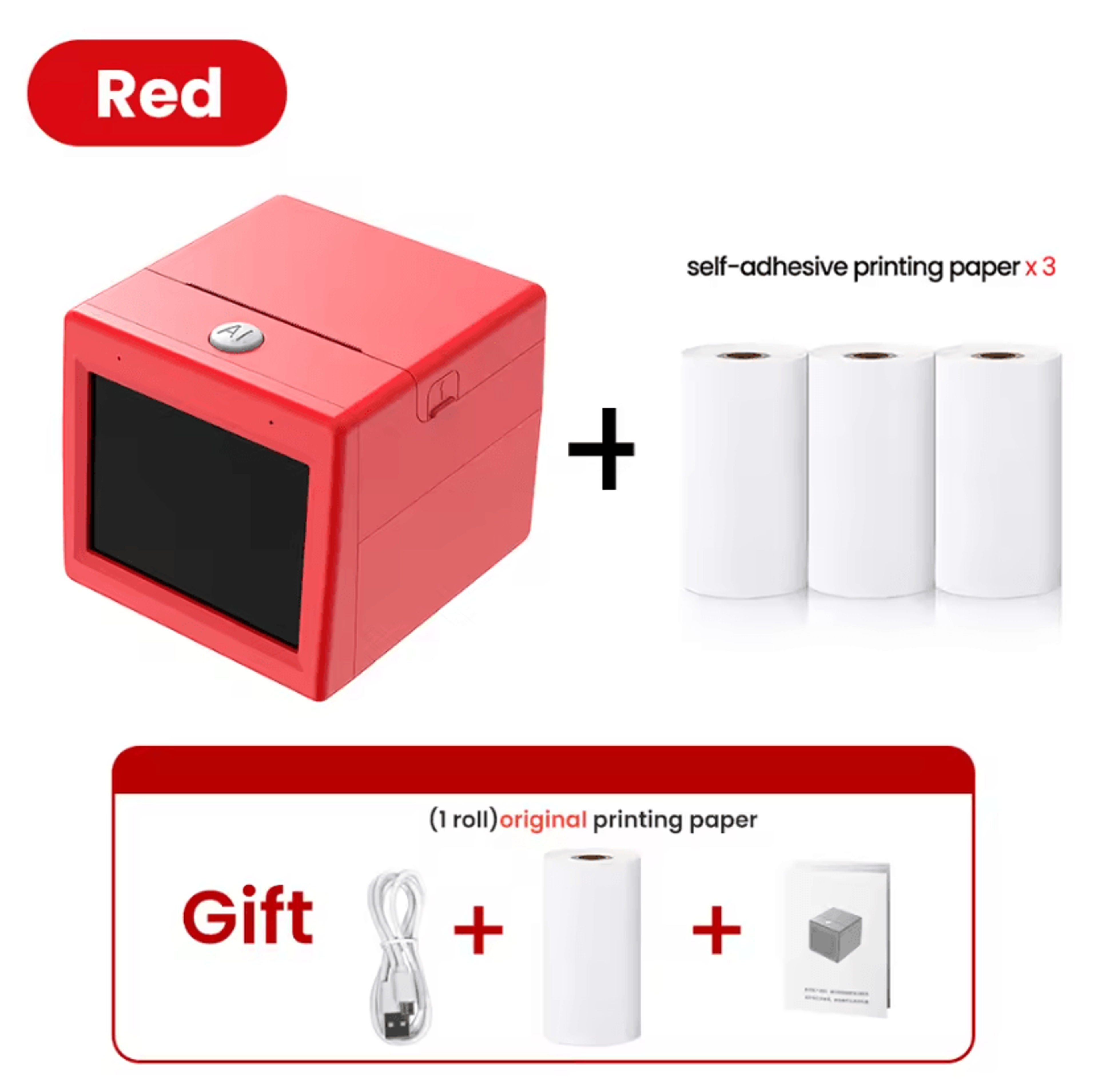 AI Magic Box VoiceControlled Mini Thermal Printer With HD Screen WiFi For Kids Drawing And Creative 4