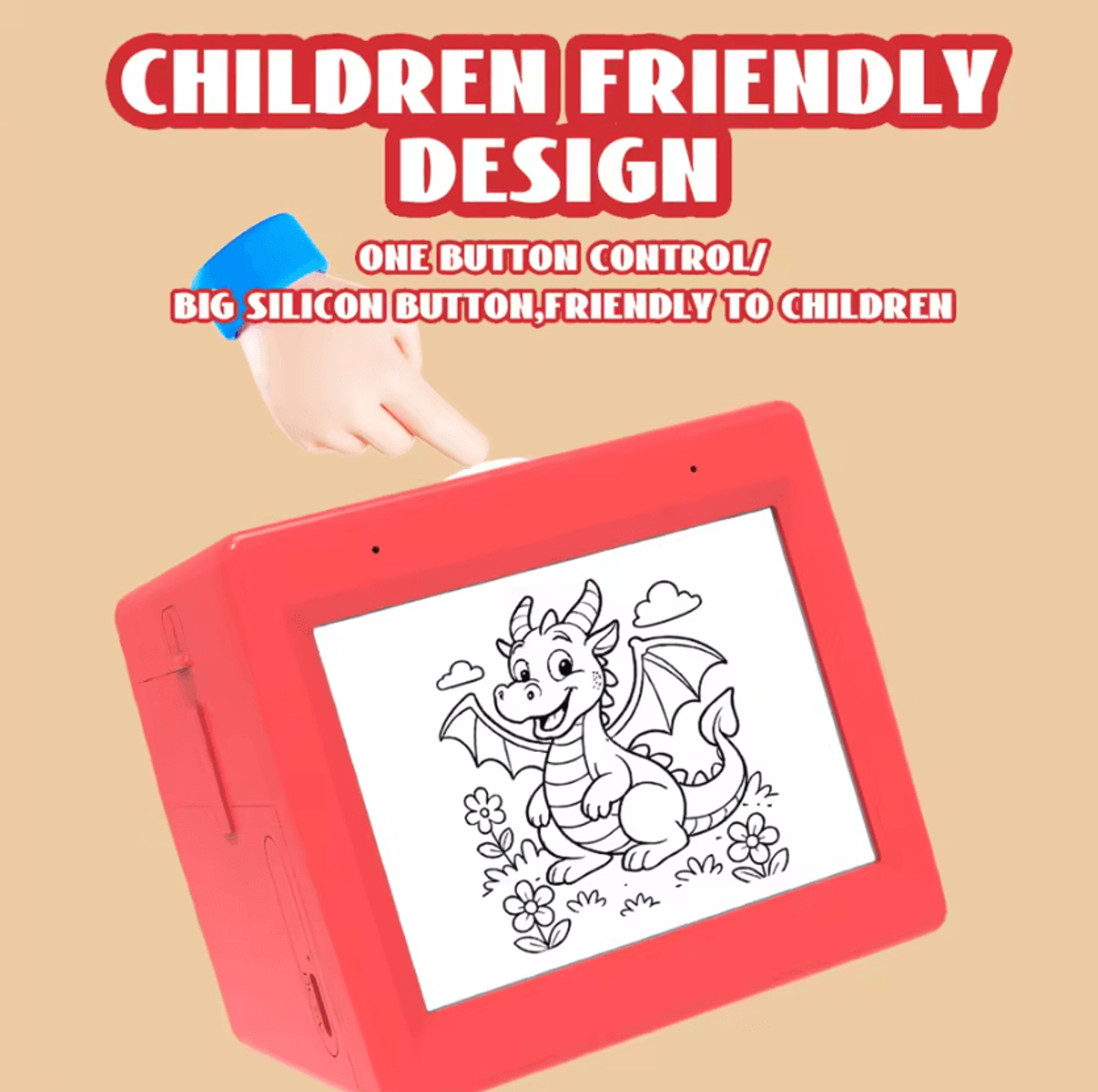 AI Magic Box VoiceControlled Mini Thermal Printer With HD Screen WiFi For Kids Drawing And Creative 2