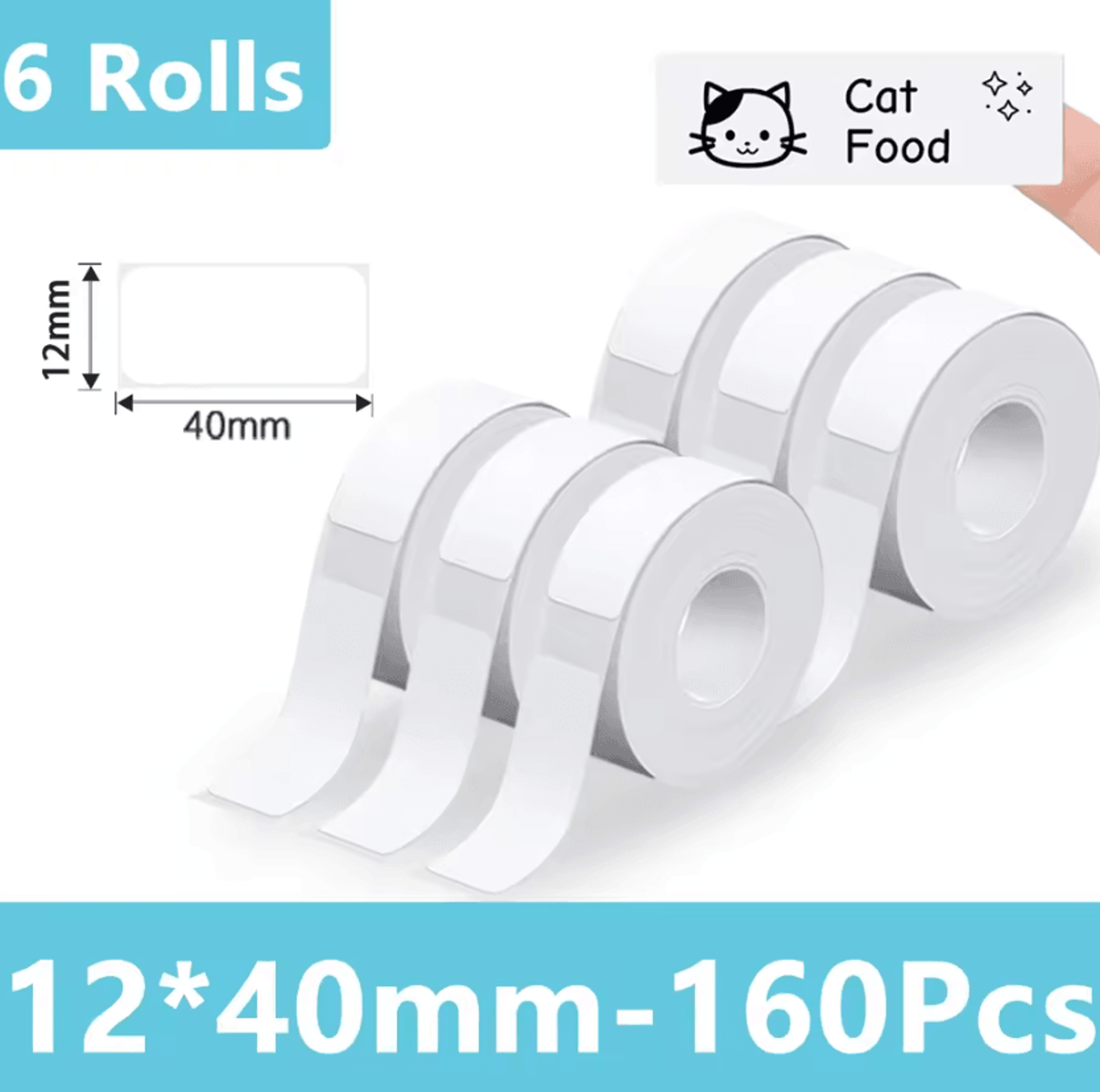 Marklife Thermal Label Sticker Rolls White Transparent UV Adhesive Paper For P15 P12 P11 D30 Q30 Pr 5
