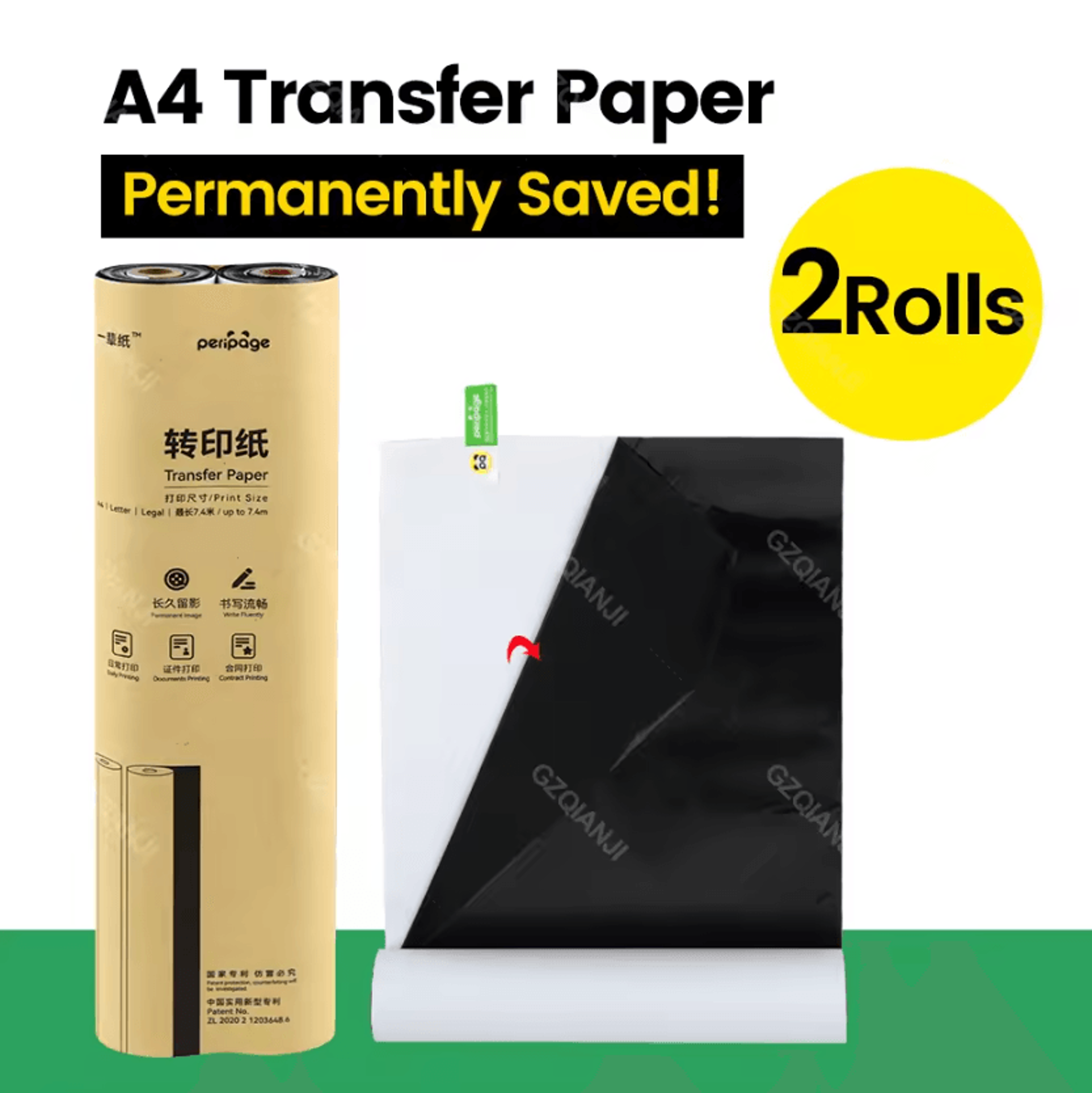 PeriPage A4 Thermal Printer Paper QuickDry LongLasting Folded And Roll Paper For A40 Printer 9