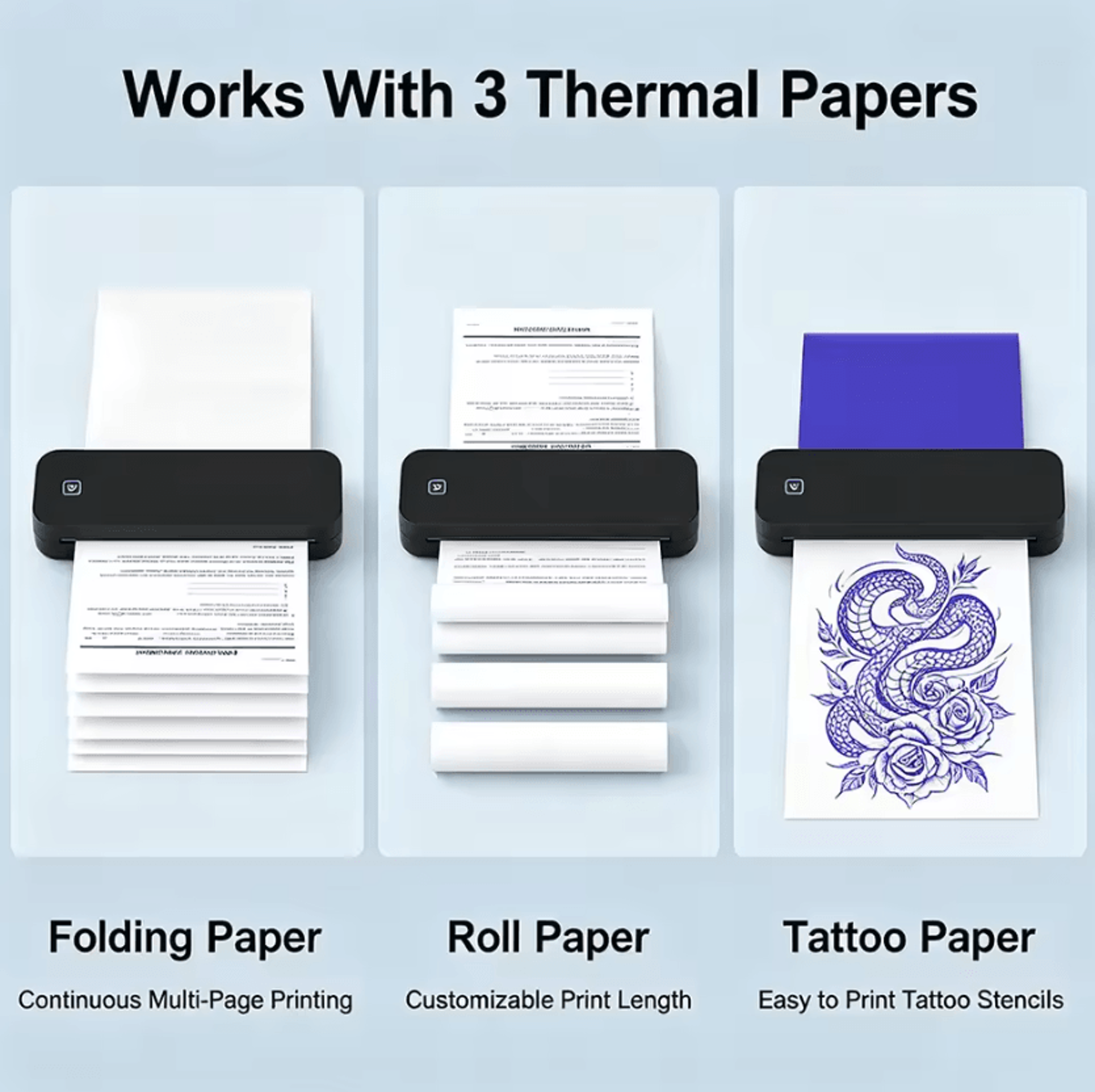 Portable A4 Bluetooth Thermal Printer Wireless Inkless Document And Tattoo Stencil Printing Machine 4
