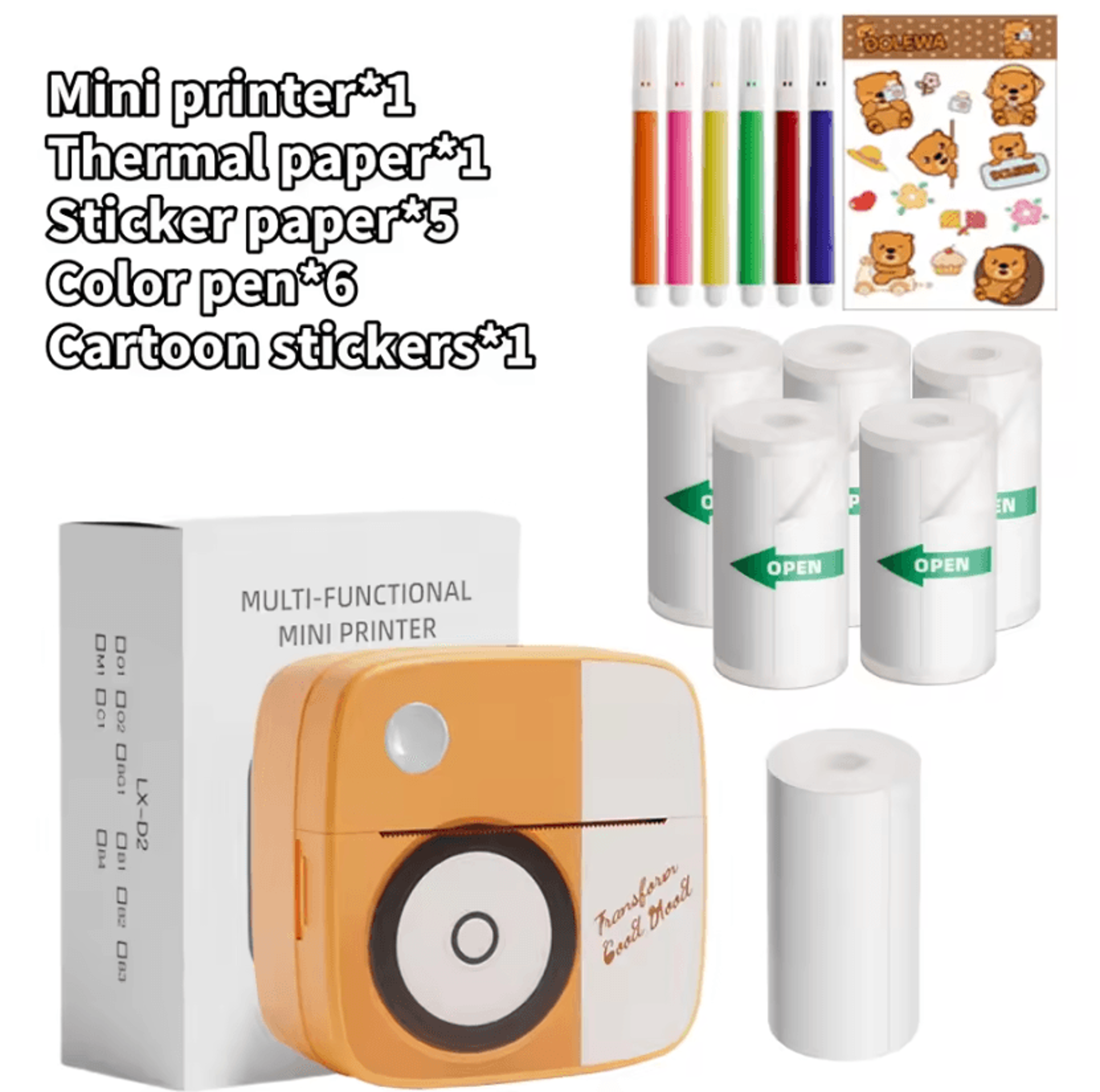 D2 Mini Thermal Photo Printer Portable Inkless Sticker And Label Maker For Creative Printing 6